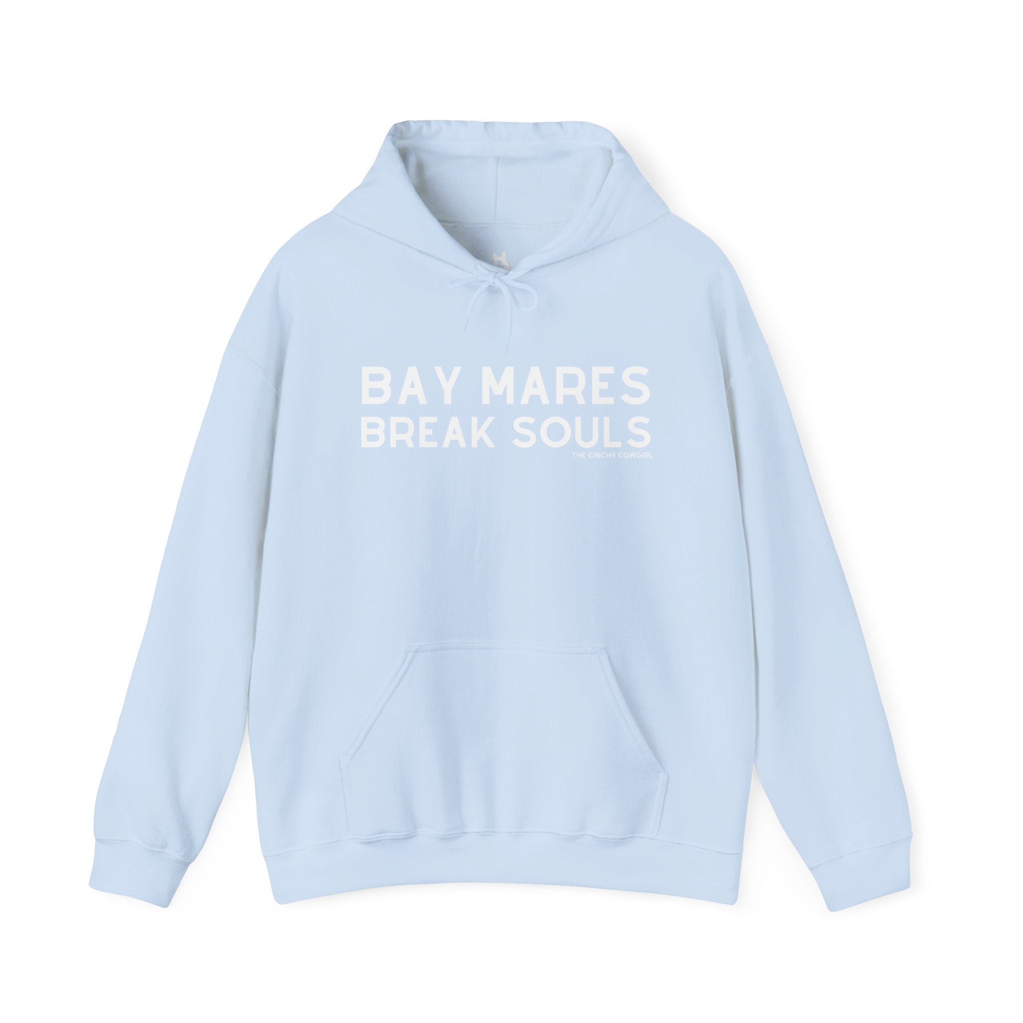 Bay Mares Break Souls Hoodie Hoodie The Cinchy Cowgirl - Print Light Blue S