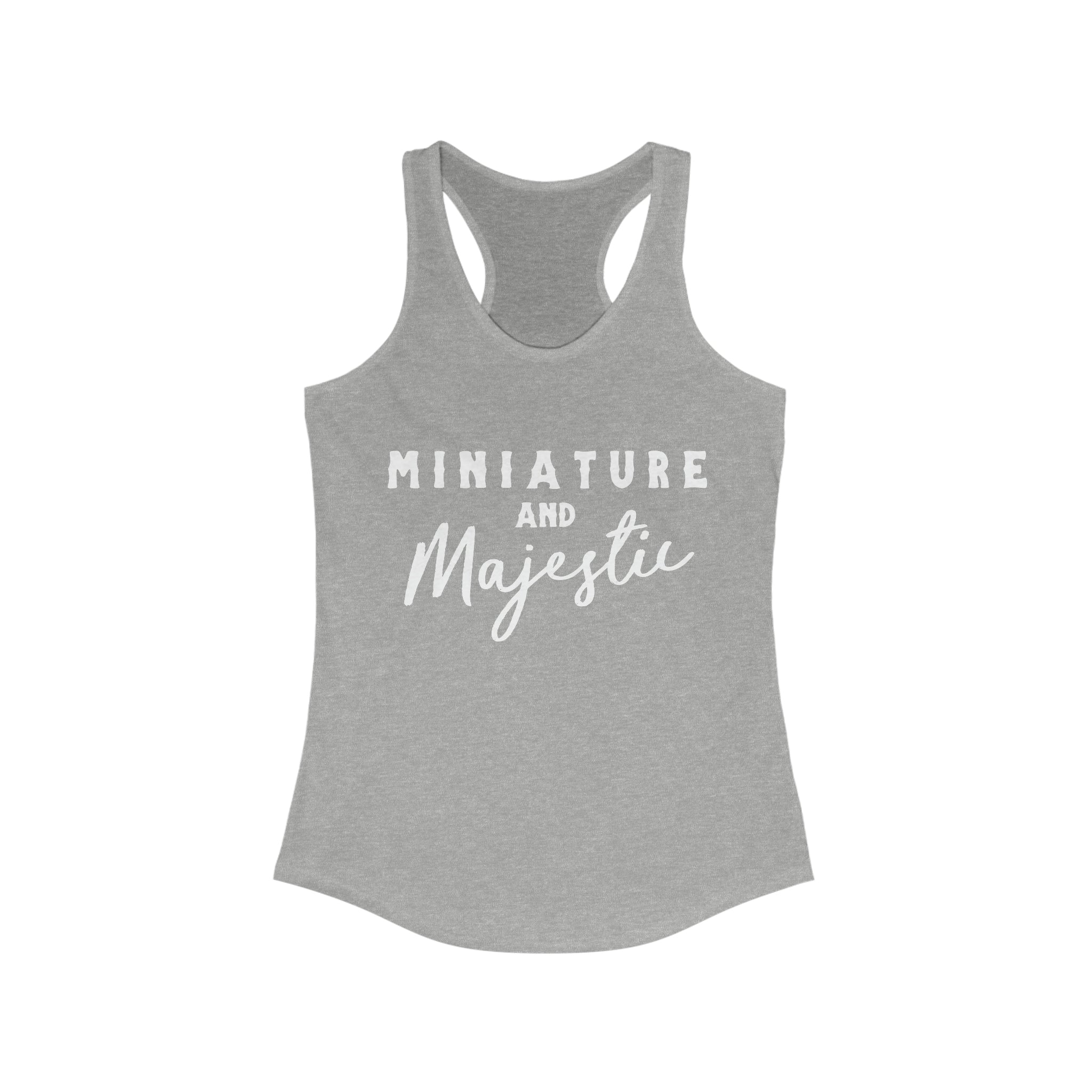 Miniature & Majestic Racerback Tank Horse Color Shirts Printify XS Heather Grey