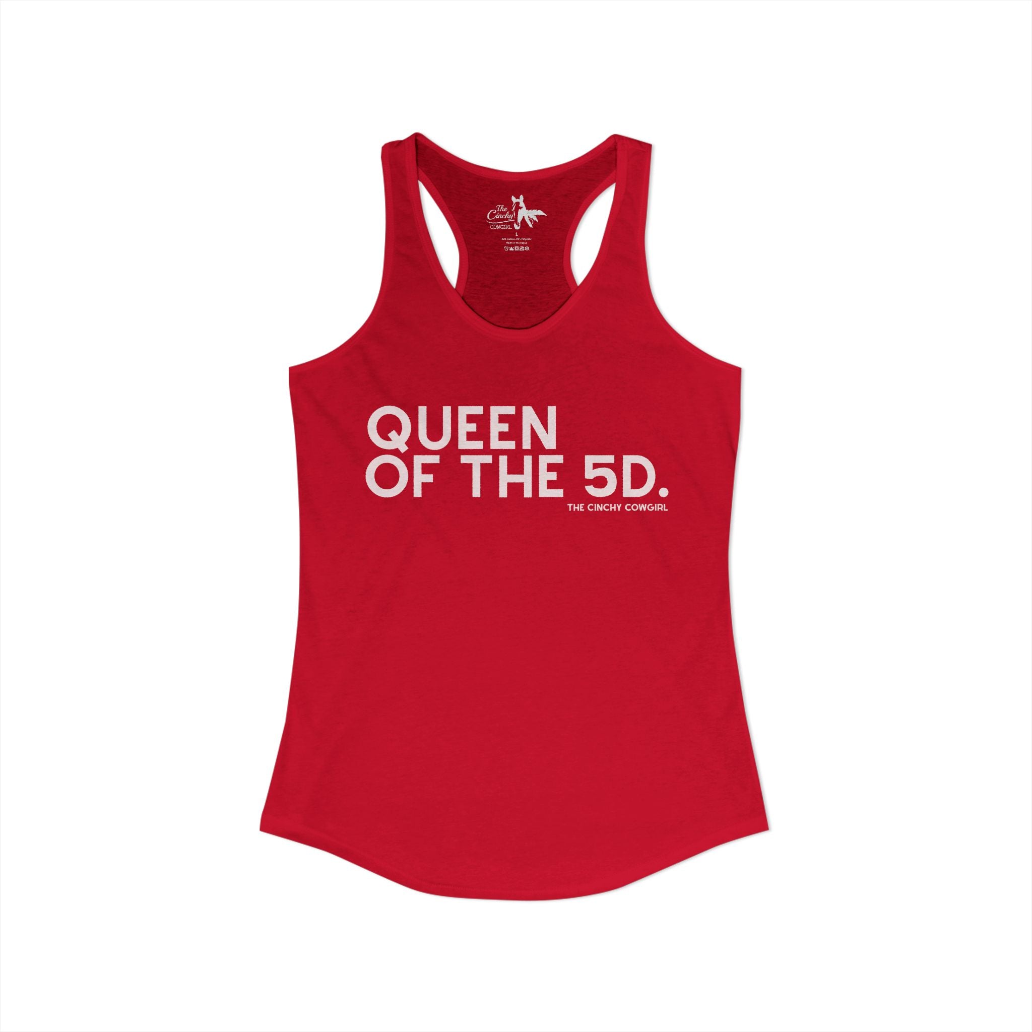 Queen Of The 5D Tank Top Tank Top The Cinchy Cowgirl - Print XS Solid Red