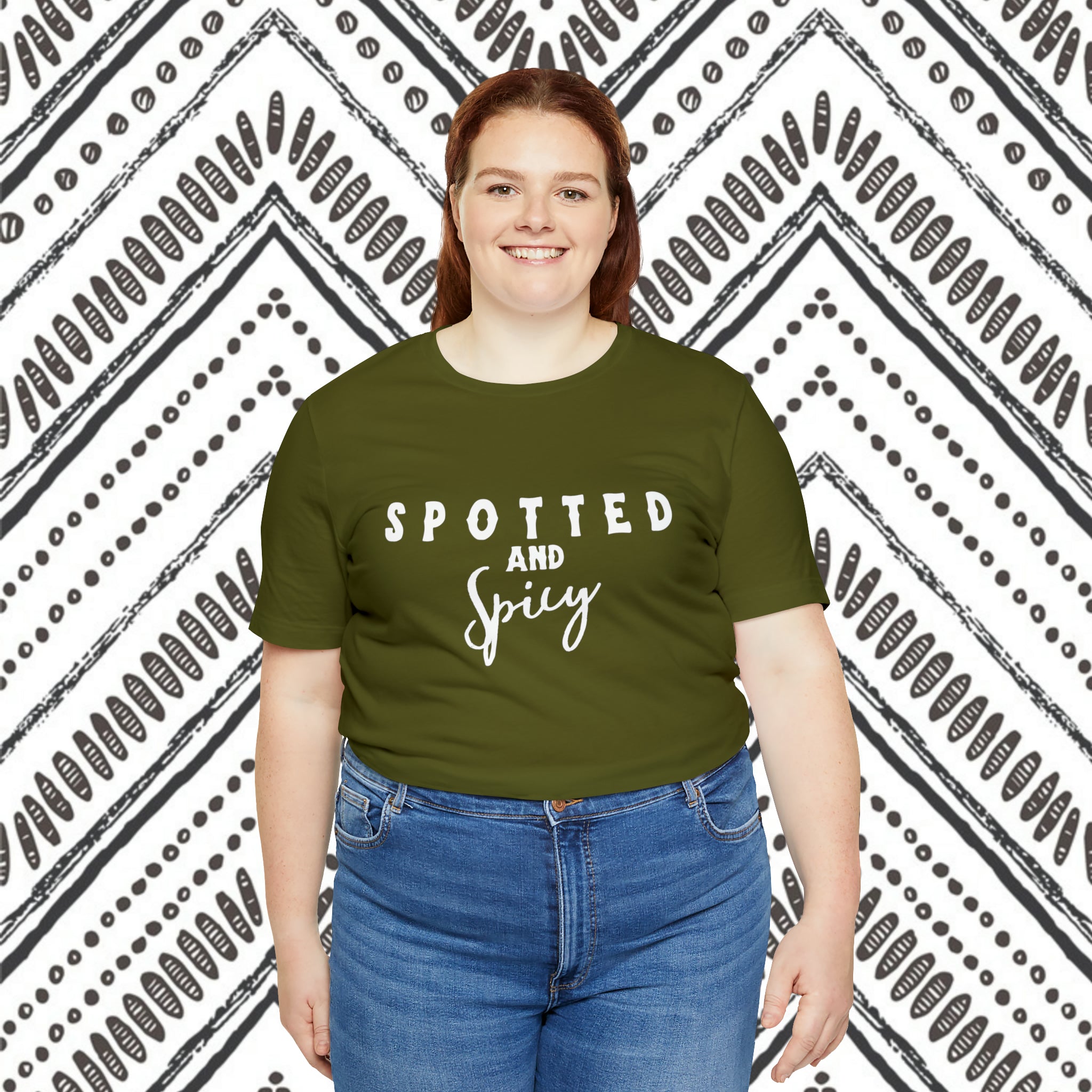 Spotted & Spicy Short Sleeve Tee Horse Color Shirt Printify