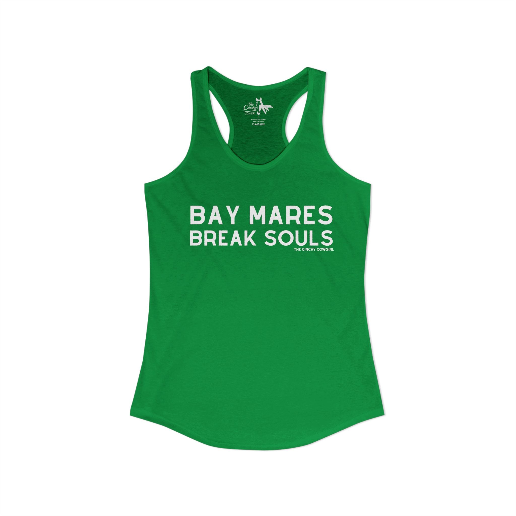 Bay Mares Break Souls Tank Top graphic tank The Cinchy Cowgirl - Print XS Solid Kelly Green