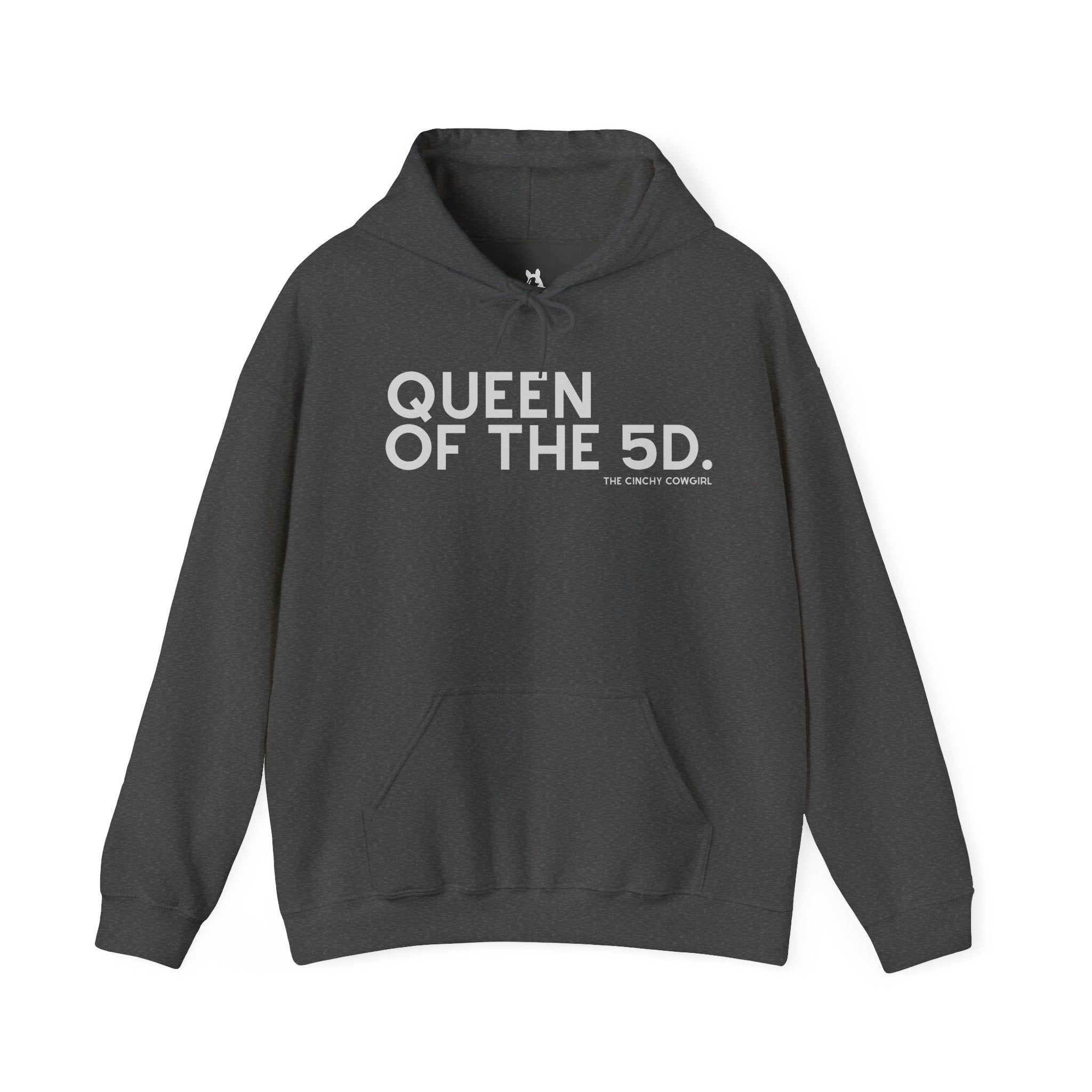 Queen Of The 5D Hoodie Hoodie The Cinchy Cowgirl - Print Dark Heather S