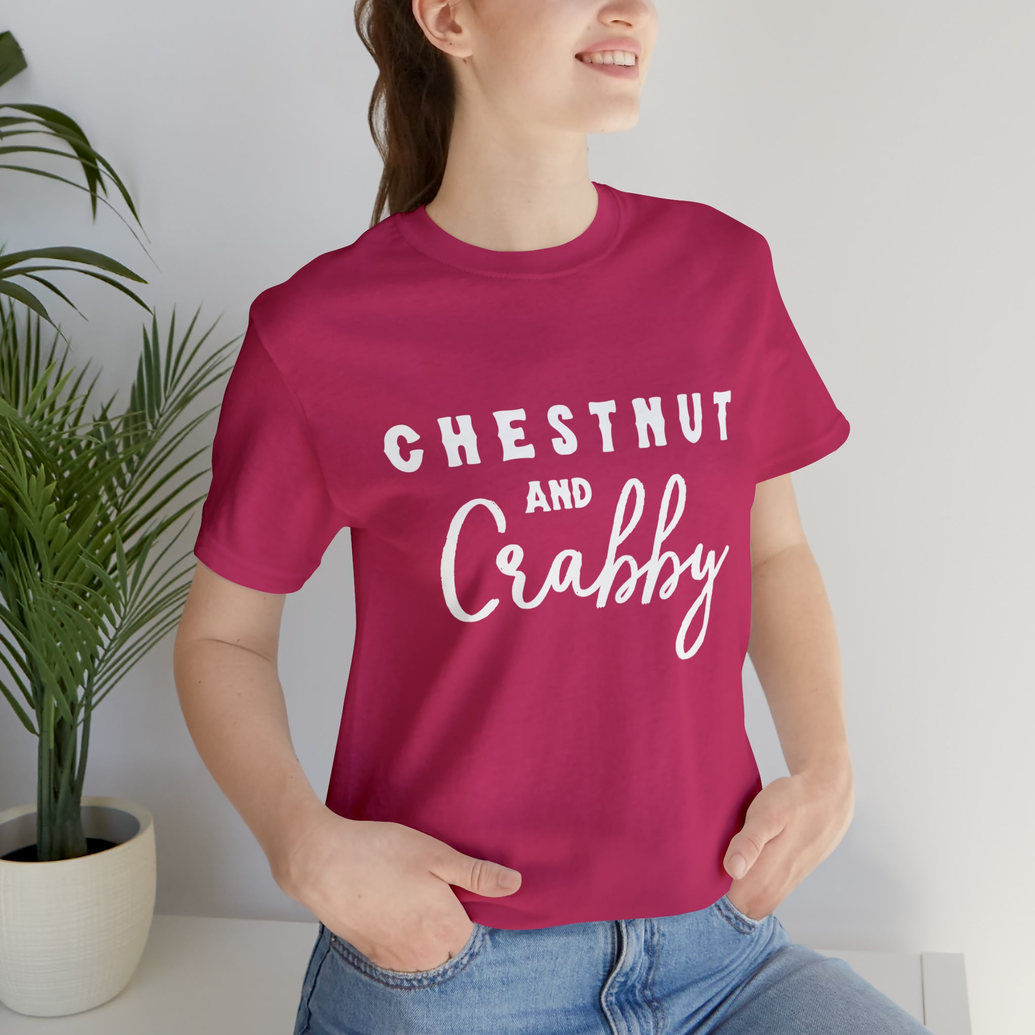 Chestnut & Crabby Short Sleeve Tee Horse Color Shirt Printify Berry XS