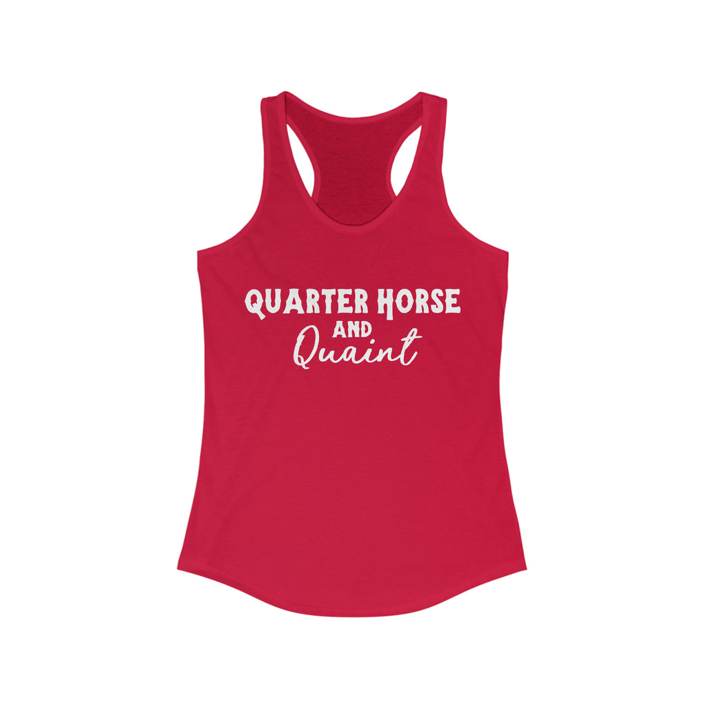 Quarter Horse & Quaint Racerback Tank Horse Color Shirts Printify XS Solid Red 