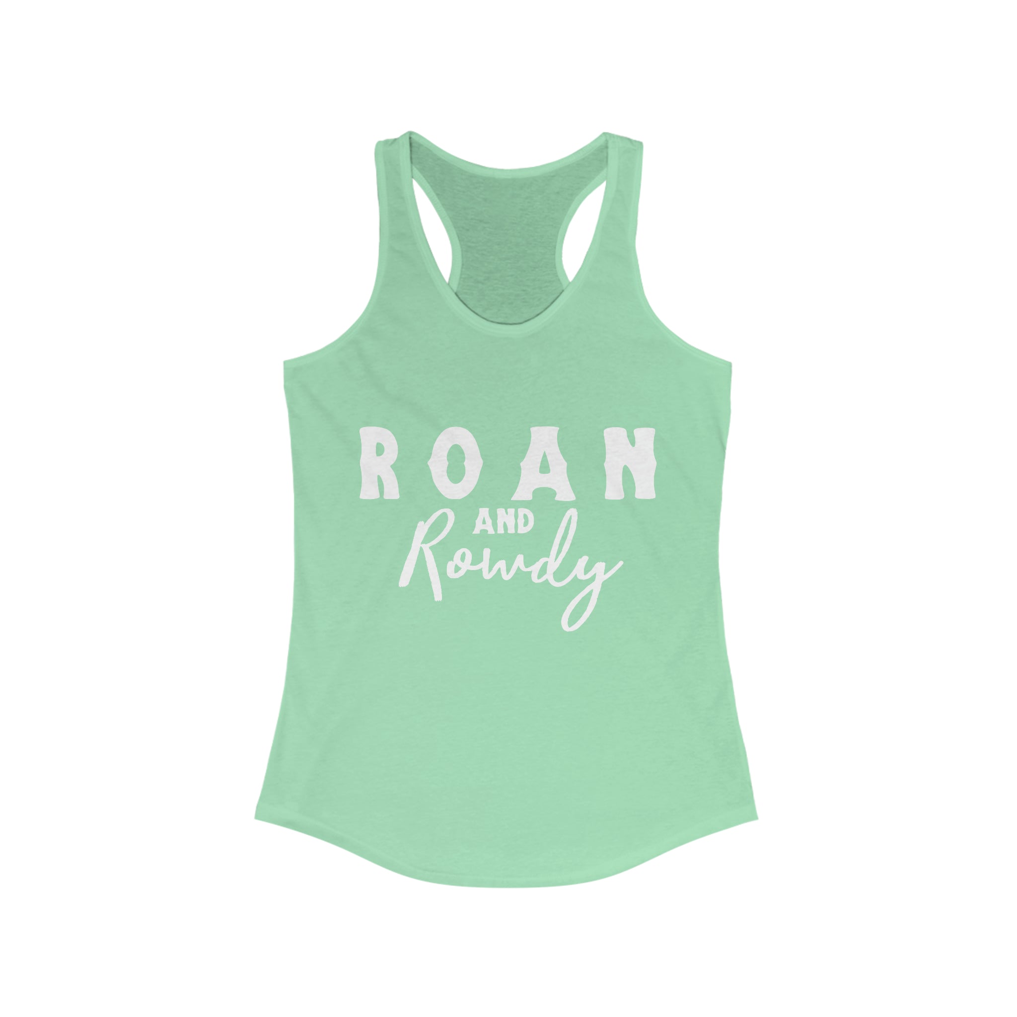 Roan & Rowdy Racerback Tank Horse Color Shirts Printify XS Solid Mint