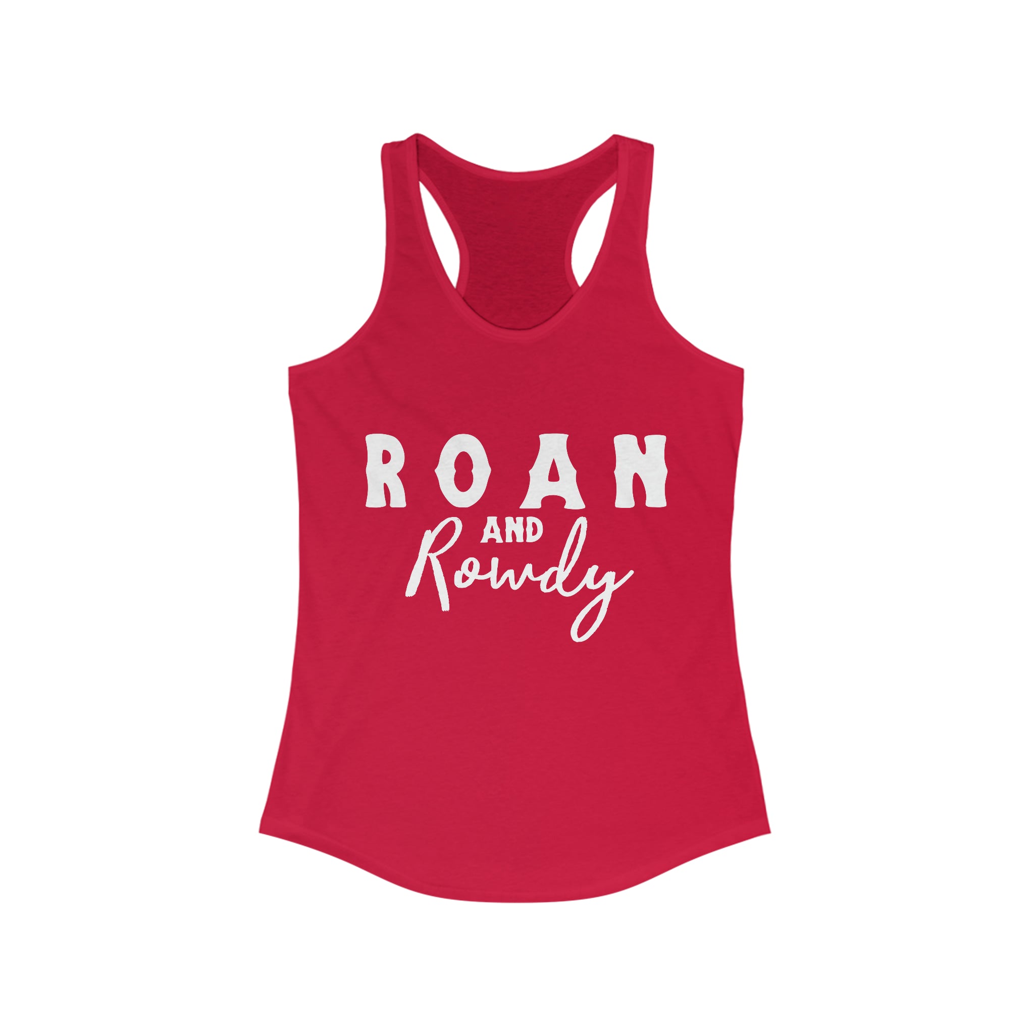 Roan & Rowdy Racerback Tank Horse Color Shirts Printify XS Solid Red
