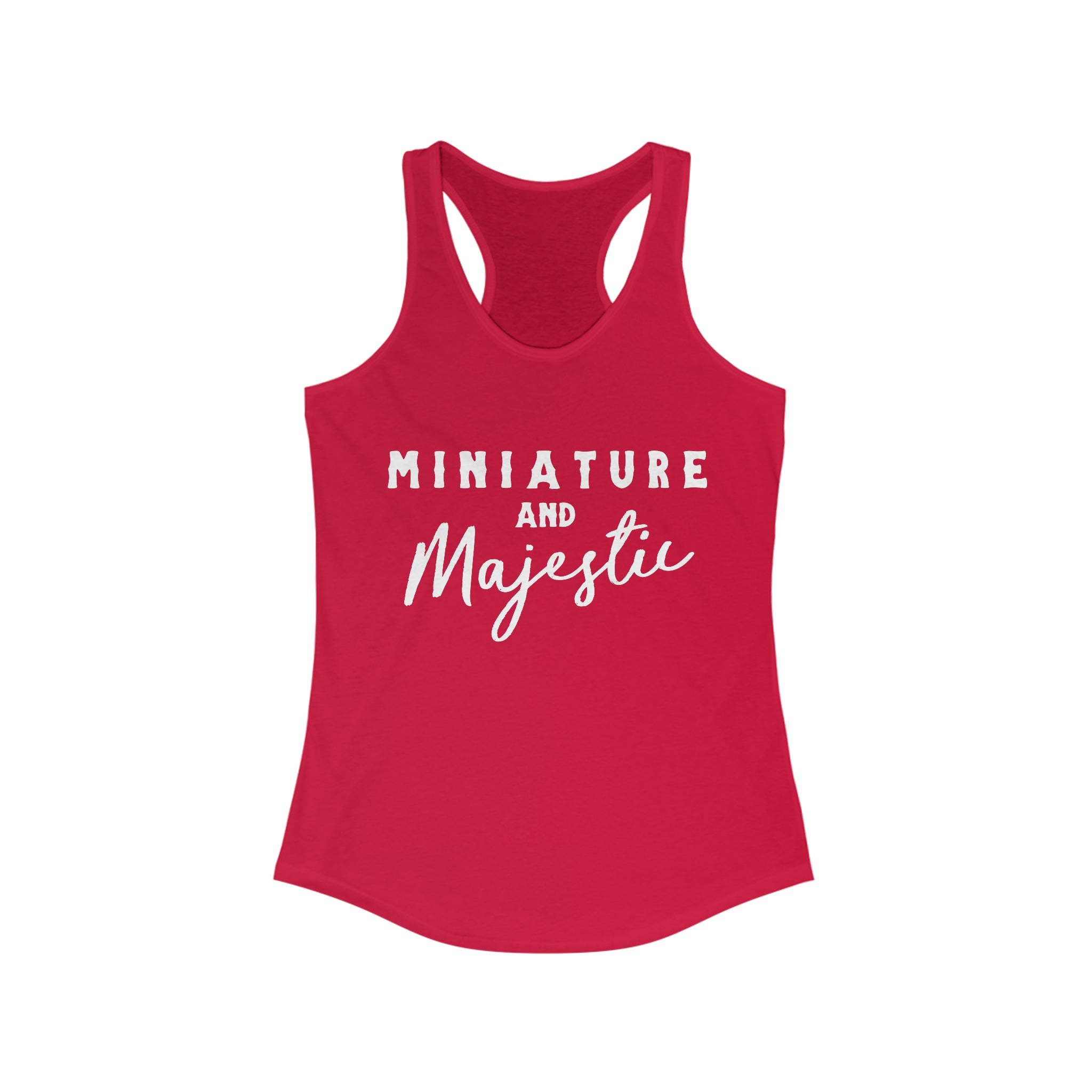 Miniature & Majestic Racerback Tank Horse Color Shirts Printify XS Solid Red
