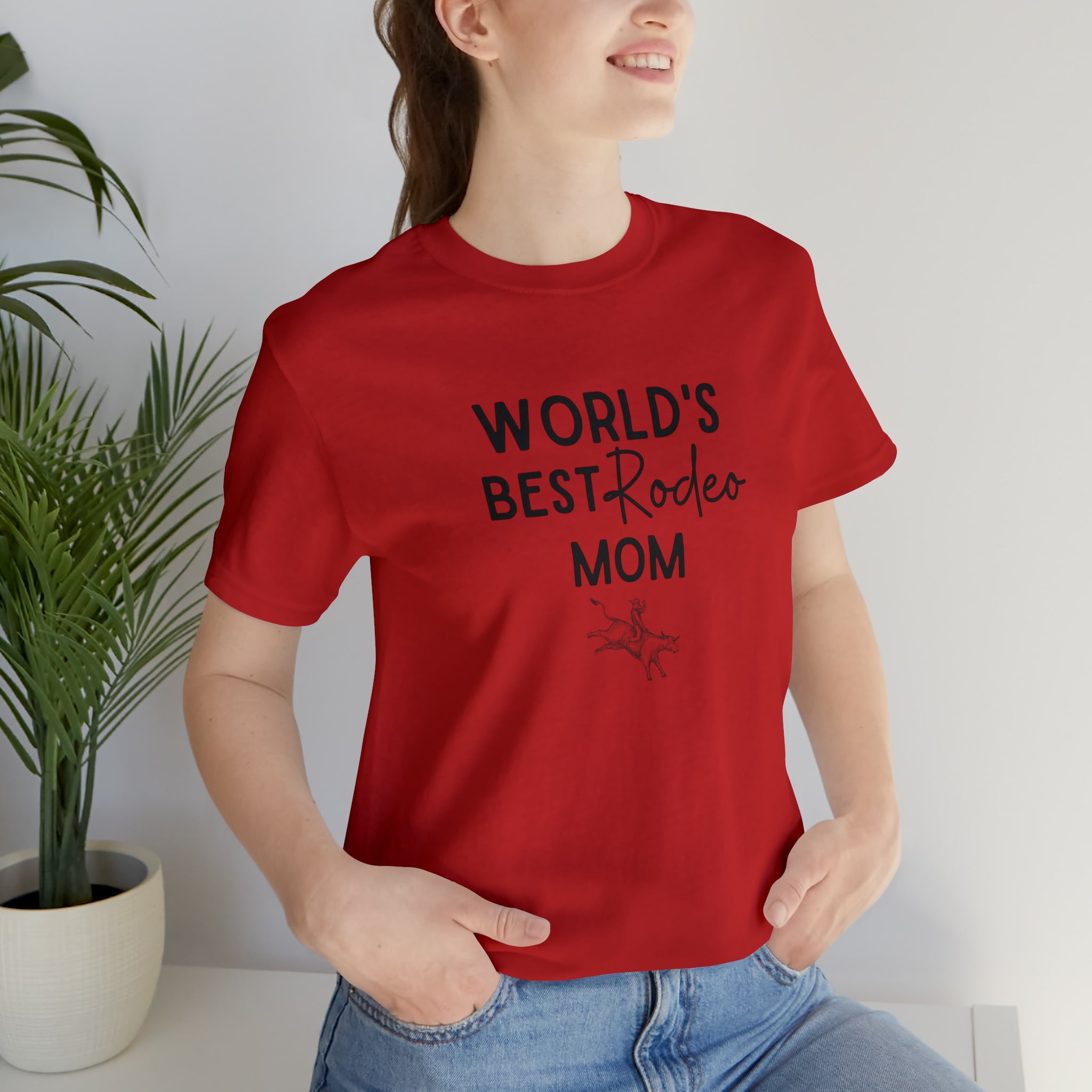 World's Best Rodeo Mom Short Sleeve Tee tcc graphic tee Printify Red XS
