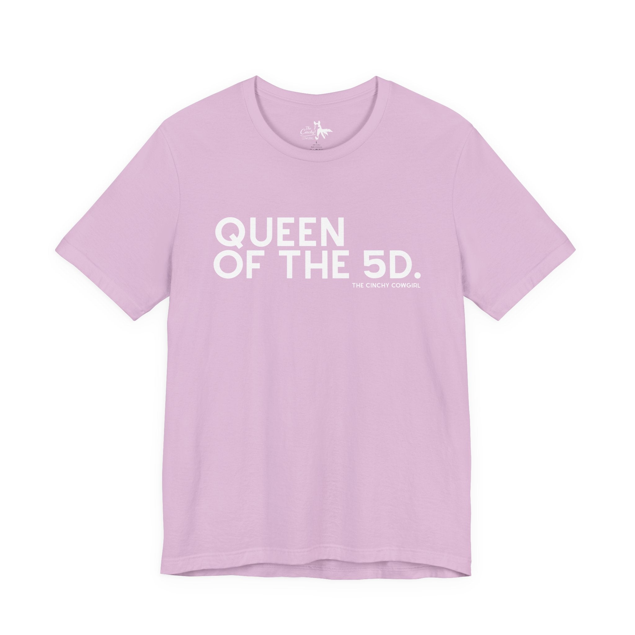Queen of the 5D Short Sleeve Tee graphic tee - dropship The Cinchy Cowgirl - Print Heather Lilac XS