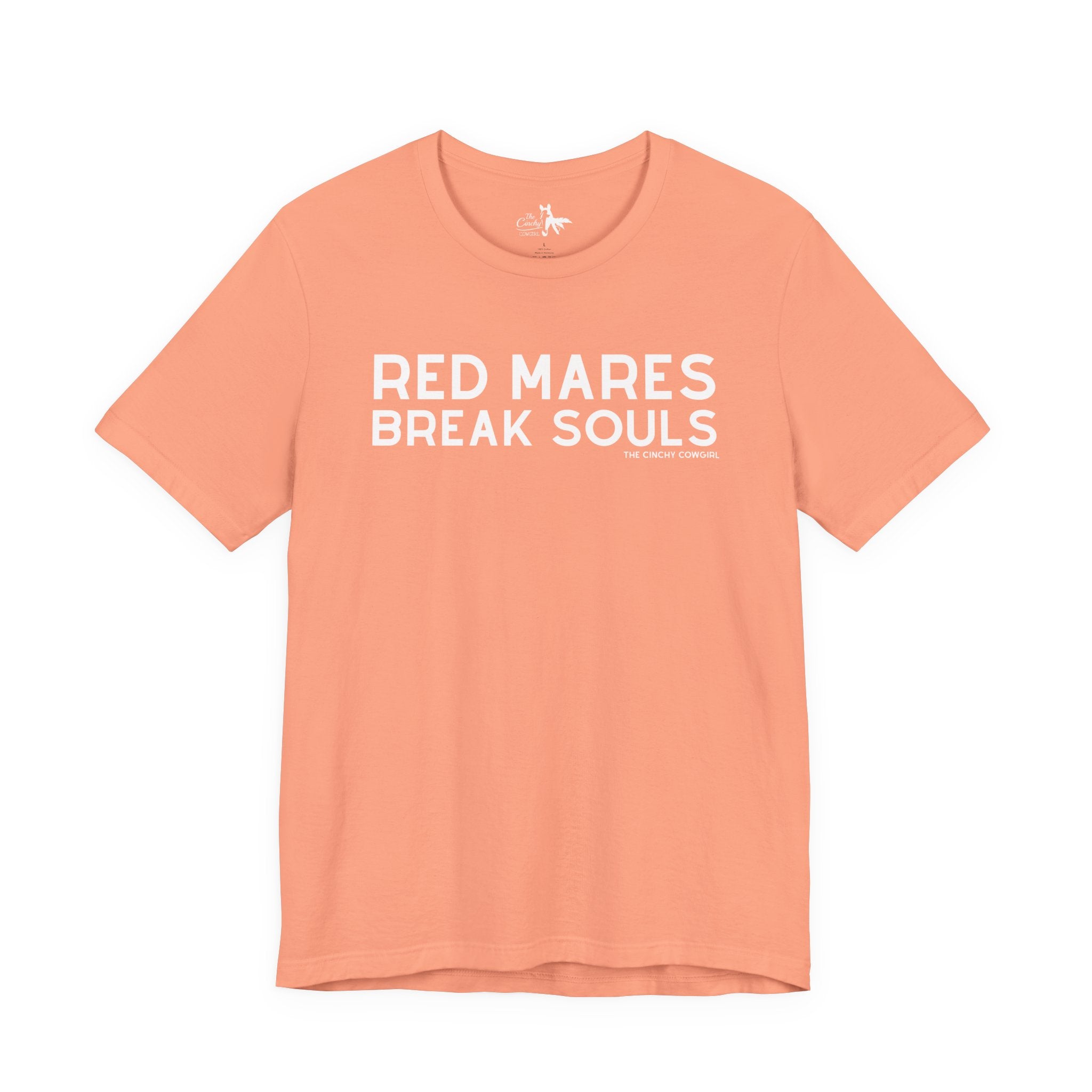 Red Mares Break Souls Short Sleeve Tee T-Shirt The Cinchy Cowgirl - Print Sunset XS