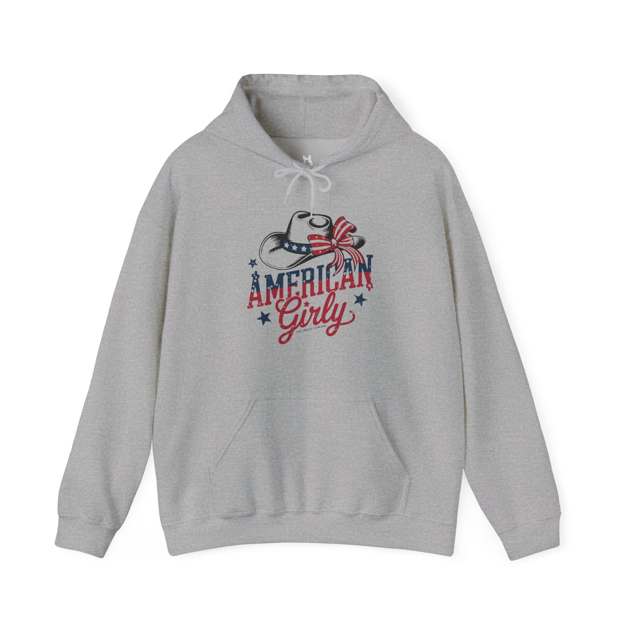 American Girly Hoodie Hoodie The Cinchy Cowgirl - Print Sport Grey S