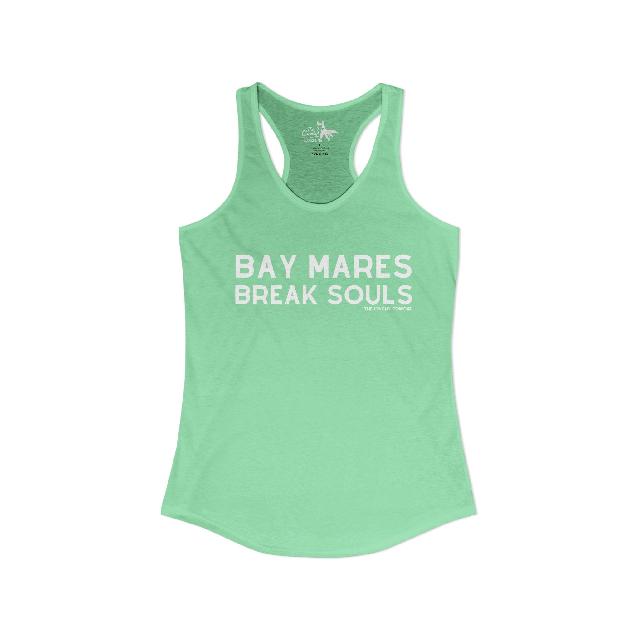 Bay Mares Break Souls Tank Top graphic tank The Cinchy Cowgirl - Print XS Solid Mint