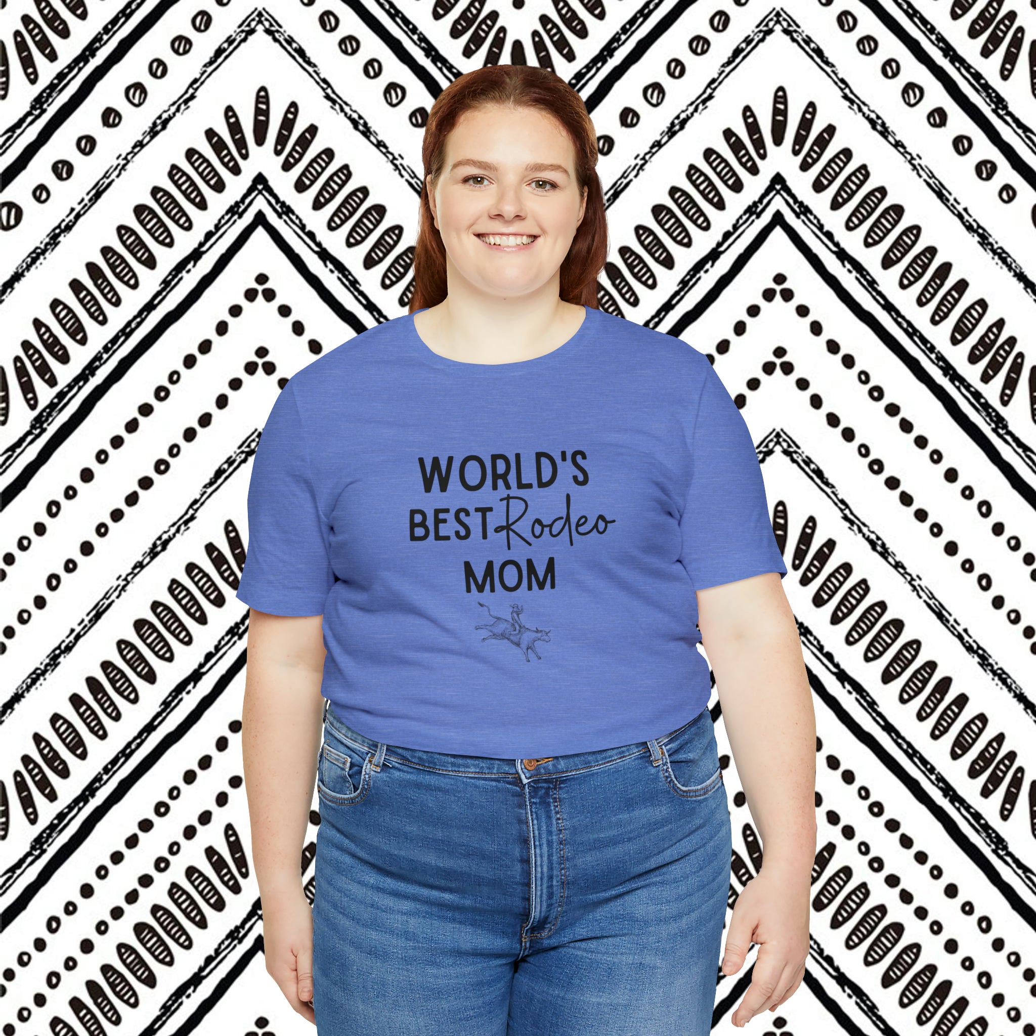 World's Best Rodeo Mom Short Sleeve Tee tcc graphic tee Printify