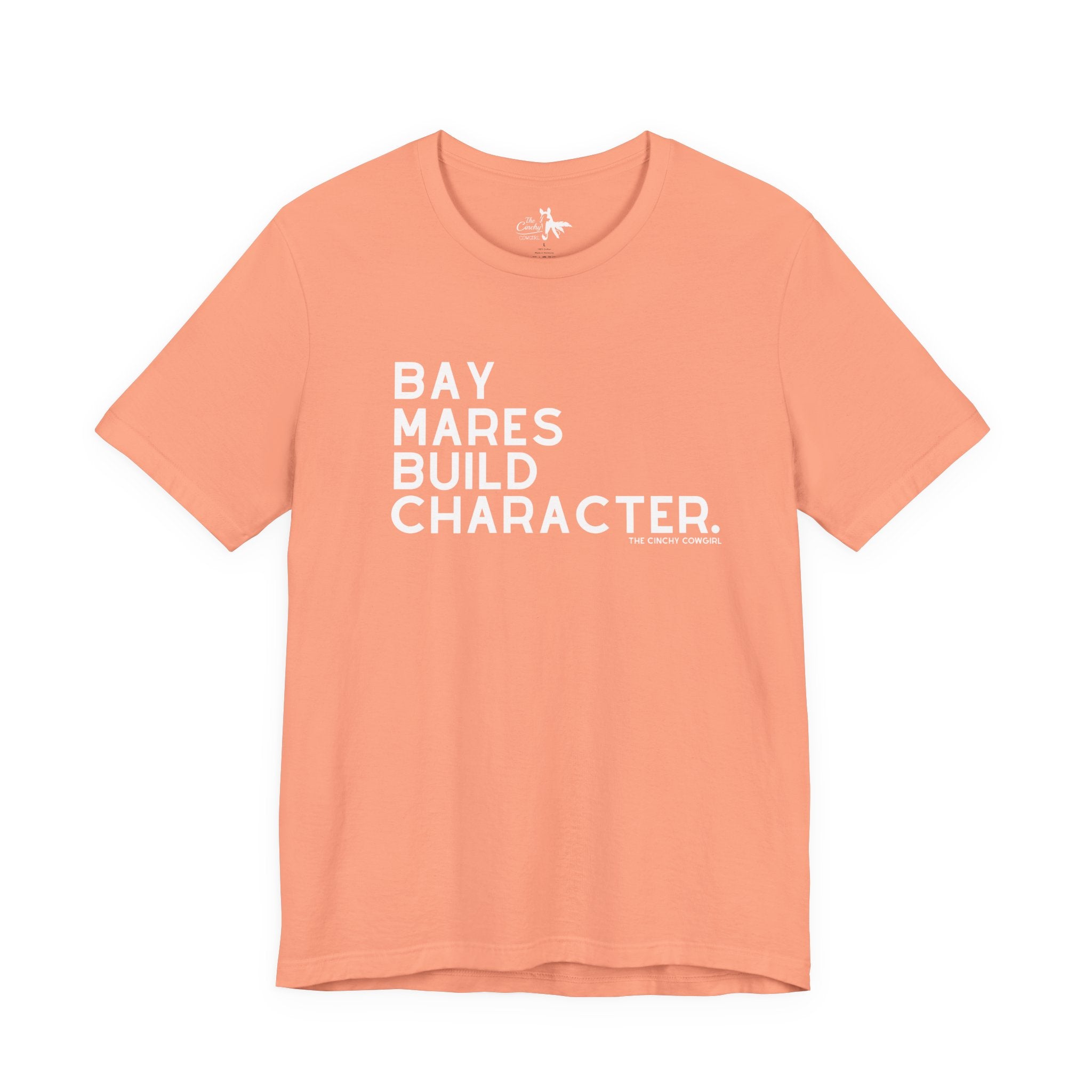 Bay Mares Build Character Short Sleeve Tee Graphic Tee The Cinchy Cowgirl - Print Sunset XS