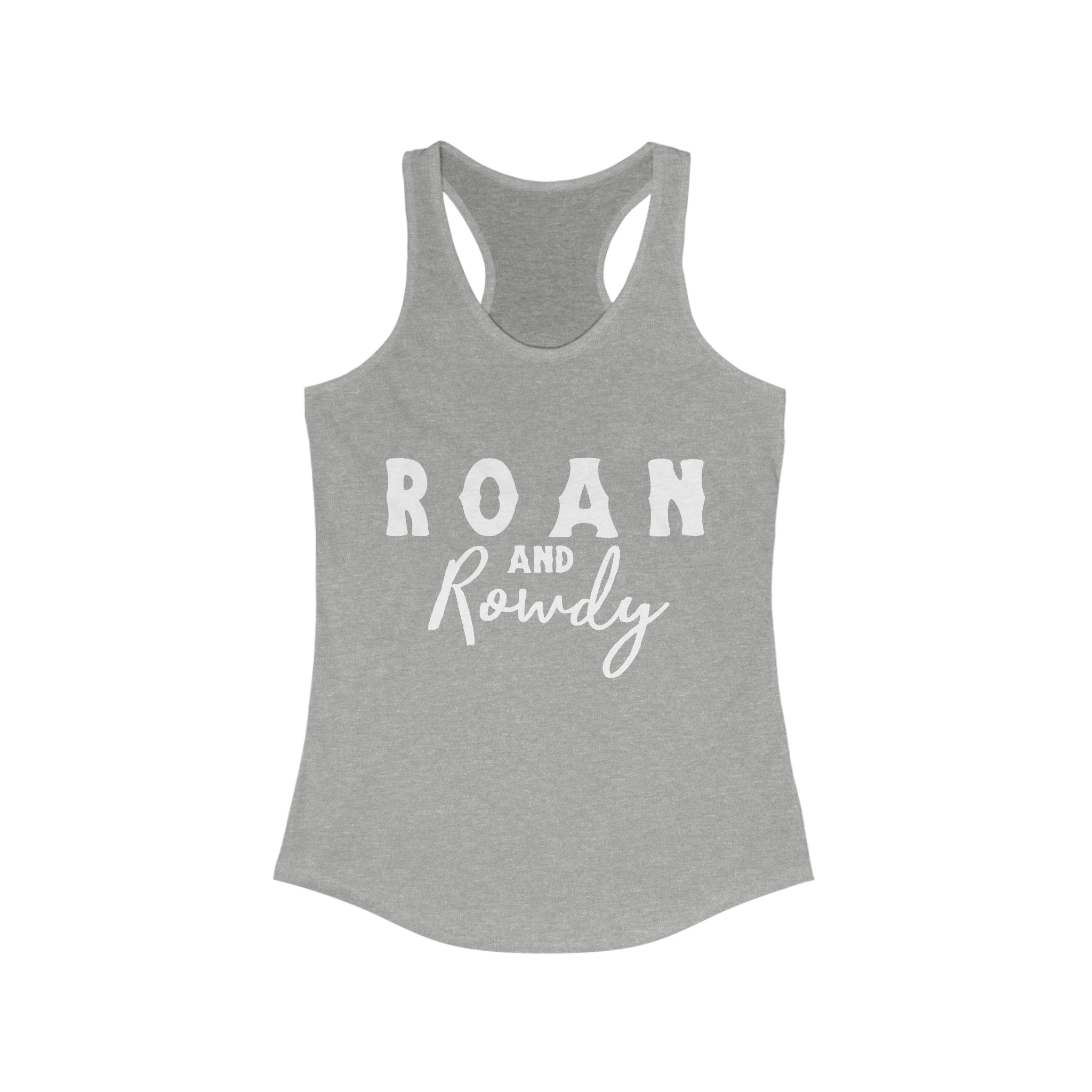 Roan & Rowdy Racerback Tank Horse Color Shirts Printify XS Heather Grey