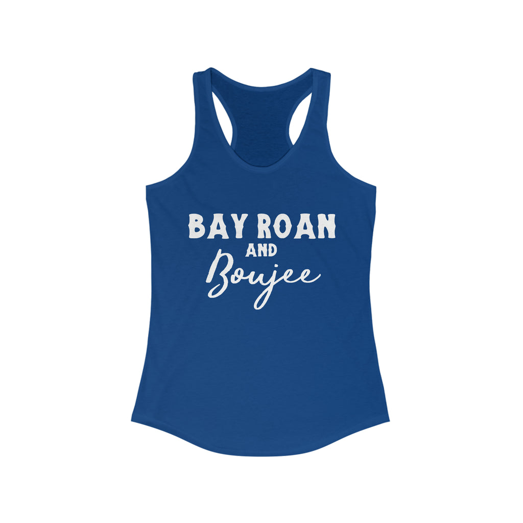 Bay Roan & Boujee Racerback Tank Horse Color Shirts Printify XS Solid Royal 