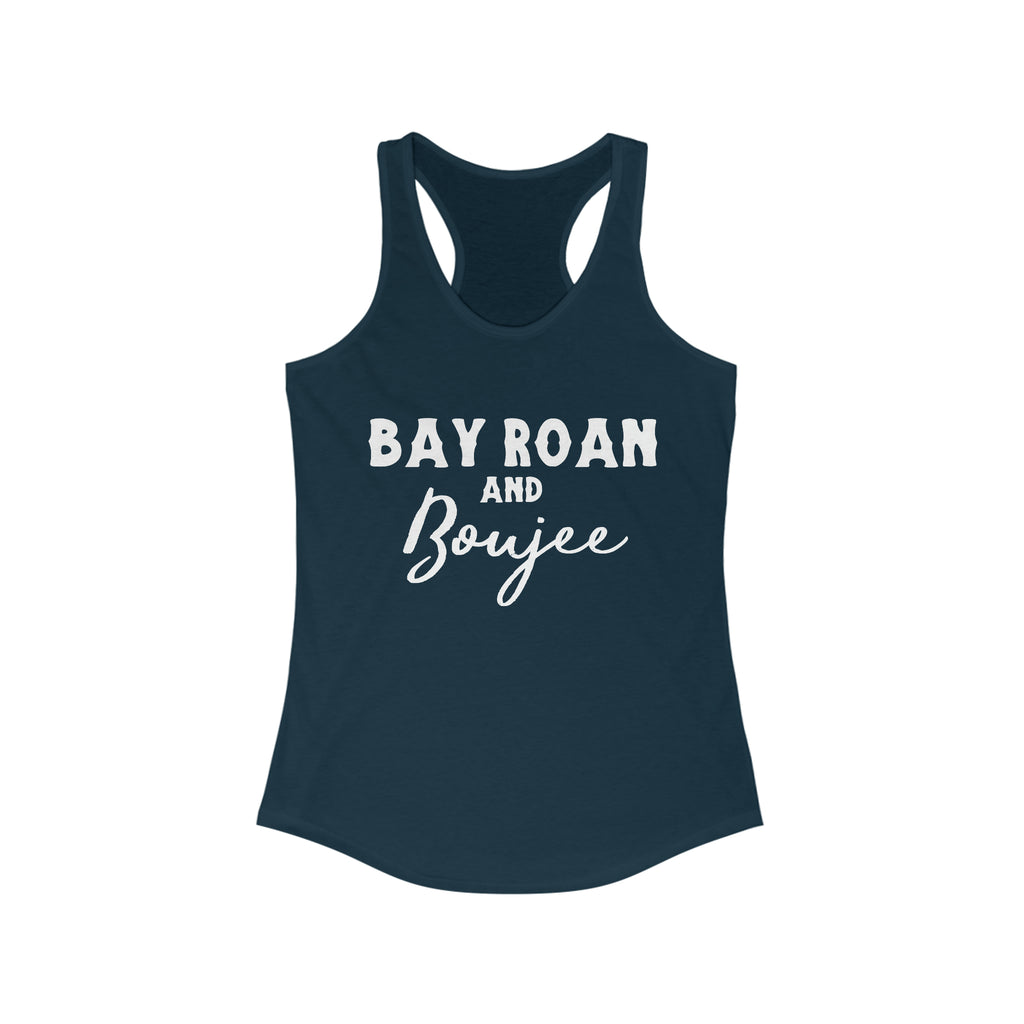 Bay Roan & Boujee Racerback Tank Horse Color Shirts Printify XS Solid Midnight Navy 