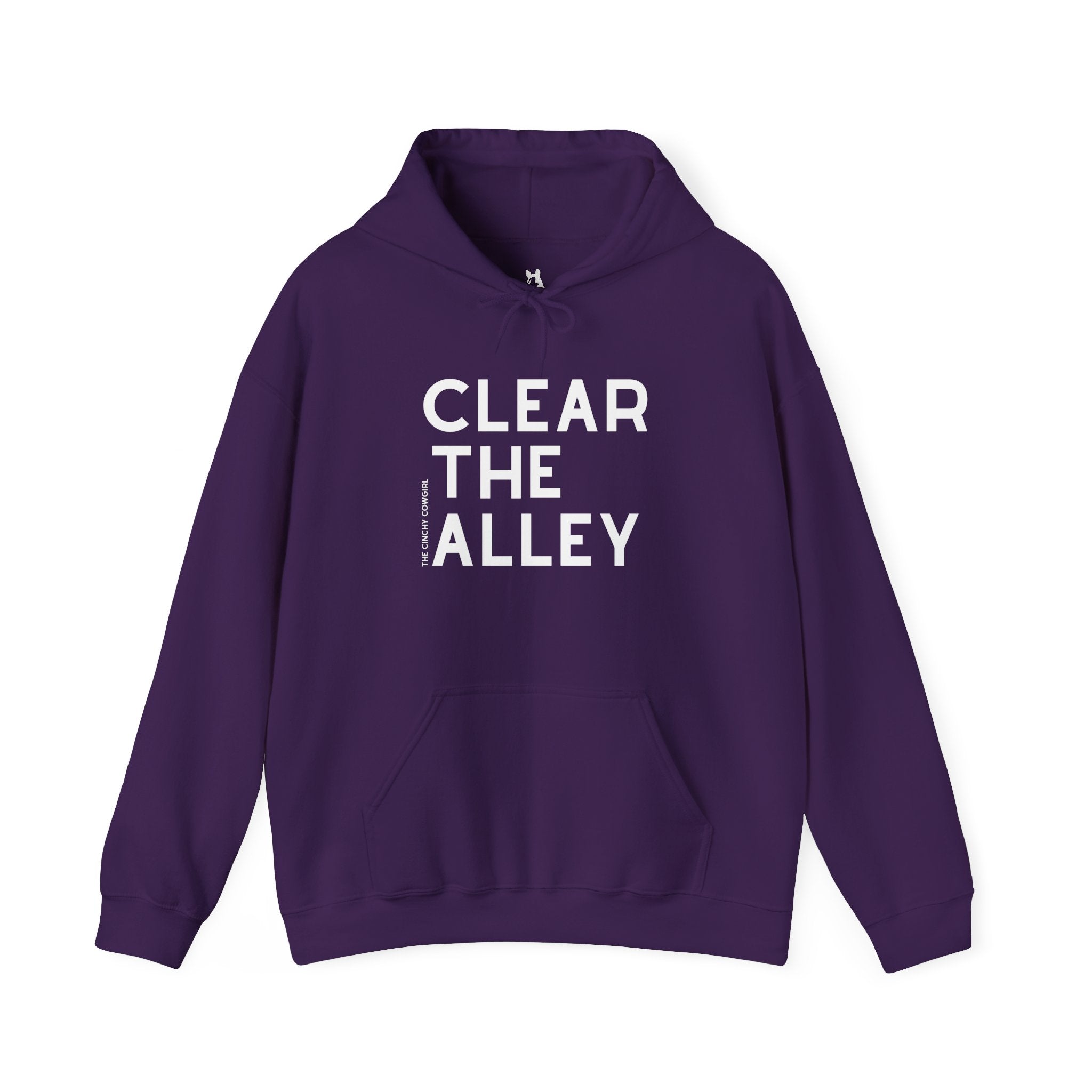 Clear The Alley Hoodie Graphic Hoodie The Cinchy Cowgirl - Print Purple S