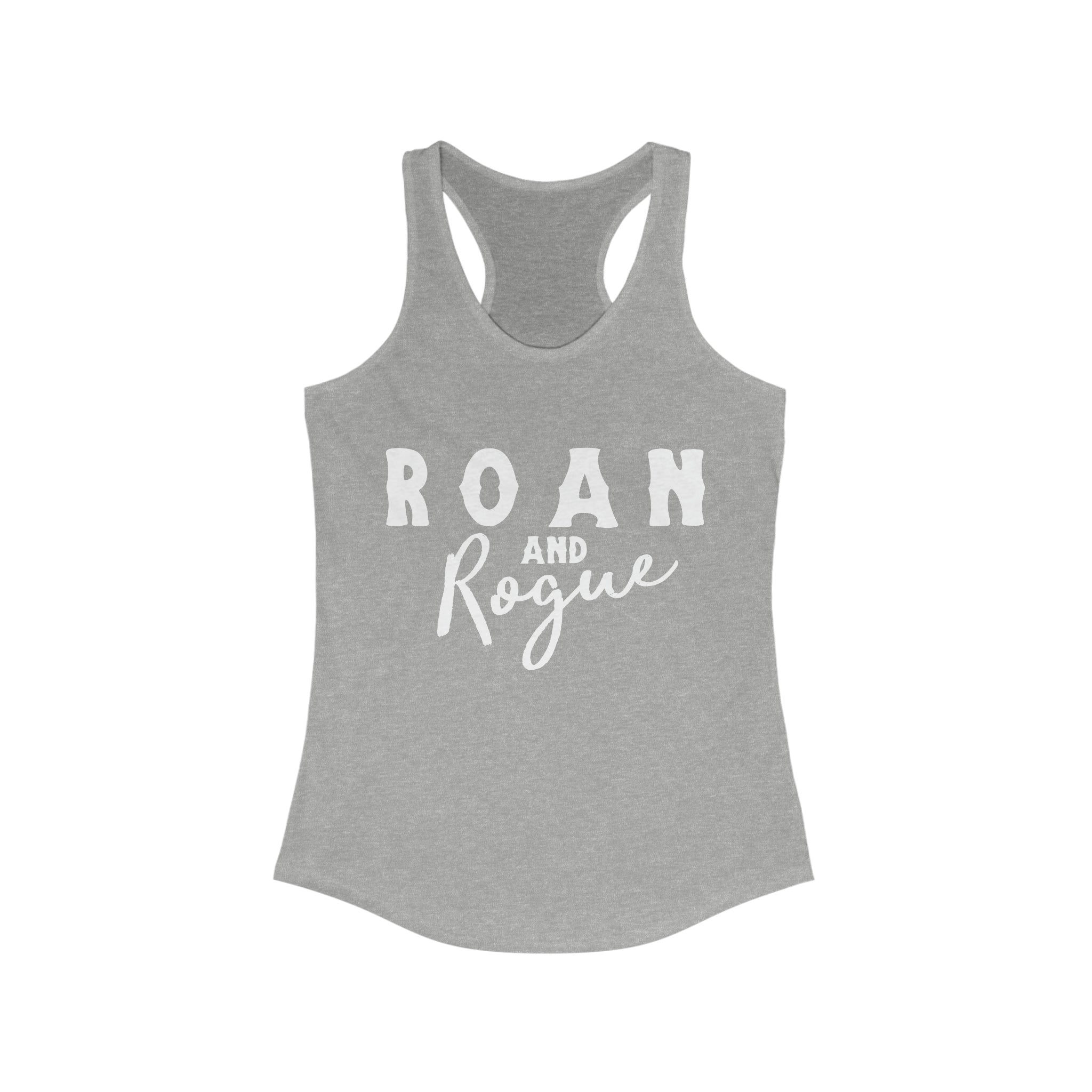 Roan & Rogue Racerback Tank Horse Color Shirts Printify XS Heather Grey