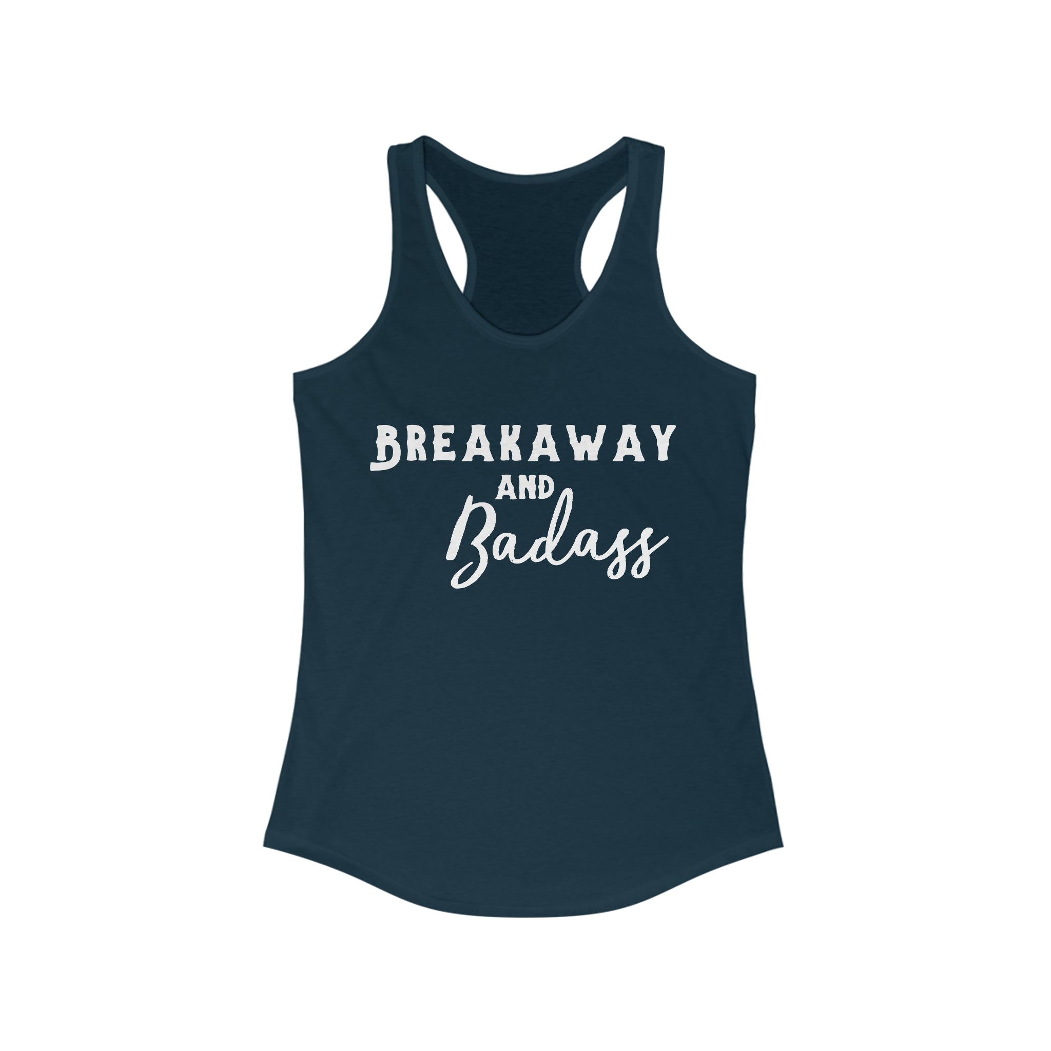 Breakaway & Badass Racerback Tank Horse Riding Discipline Tee Printify XS Solid Midnight Navy