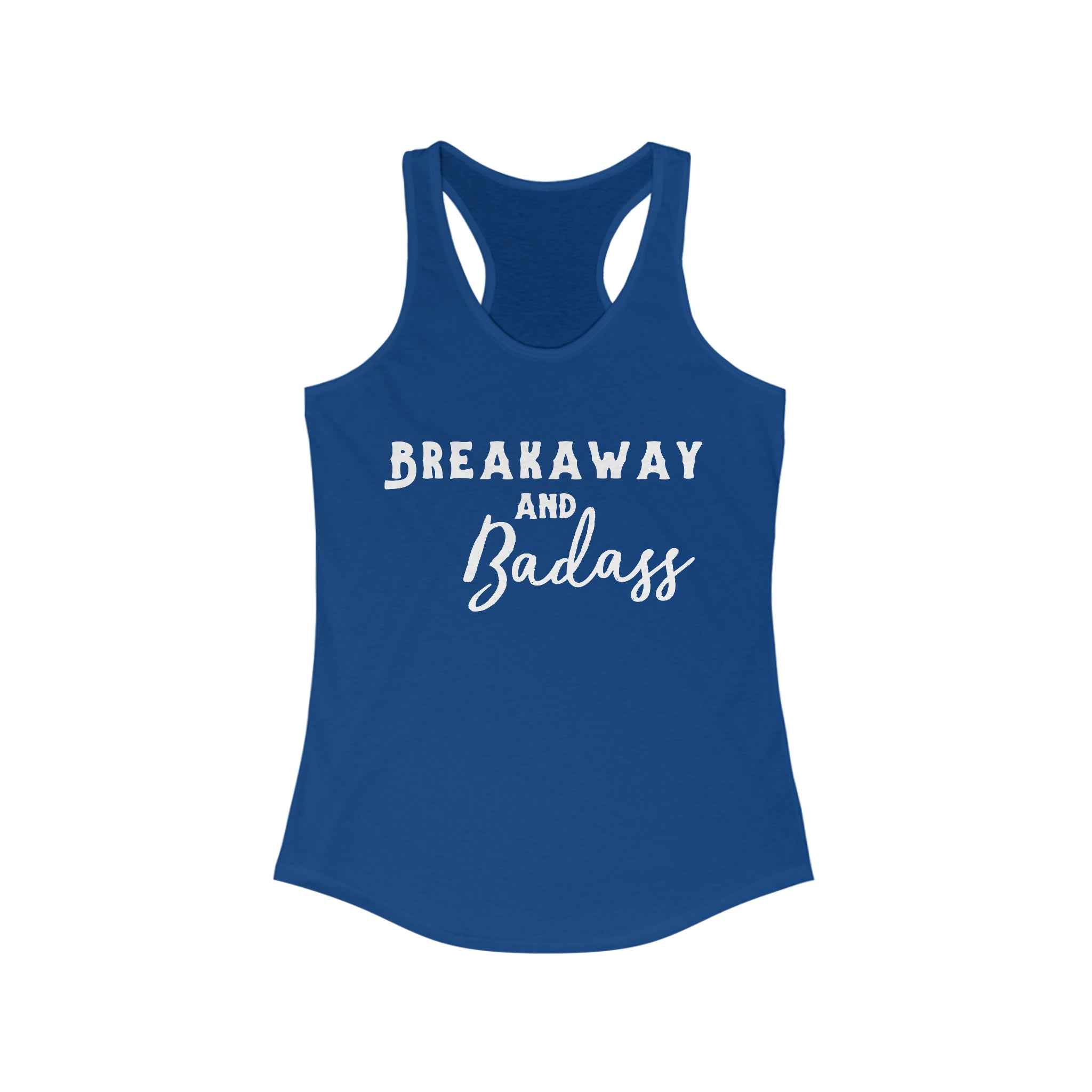 Breakaway & Badass Racerback Tank Horse Riding Discipline Tee Printify XS Solid Royal
