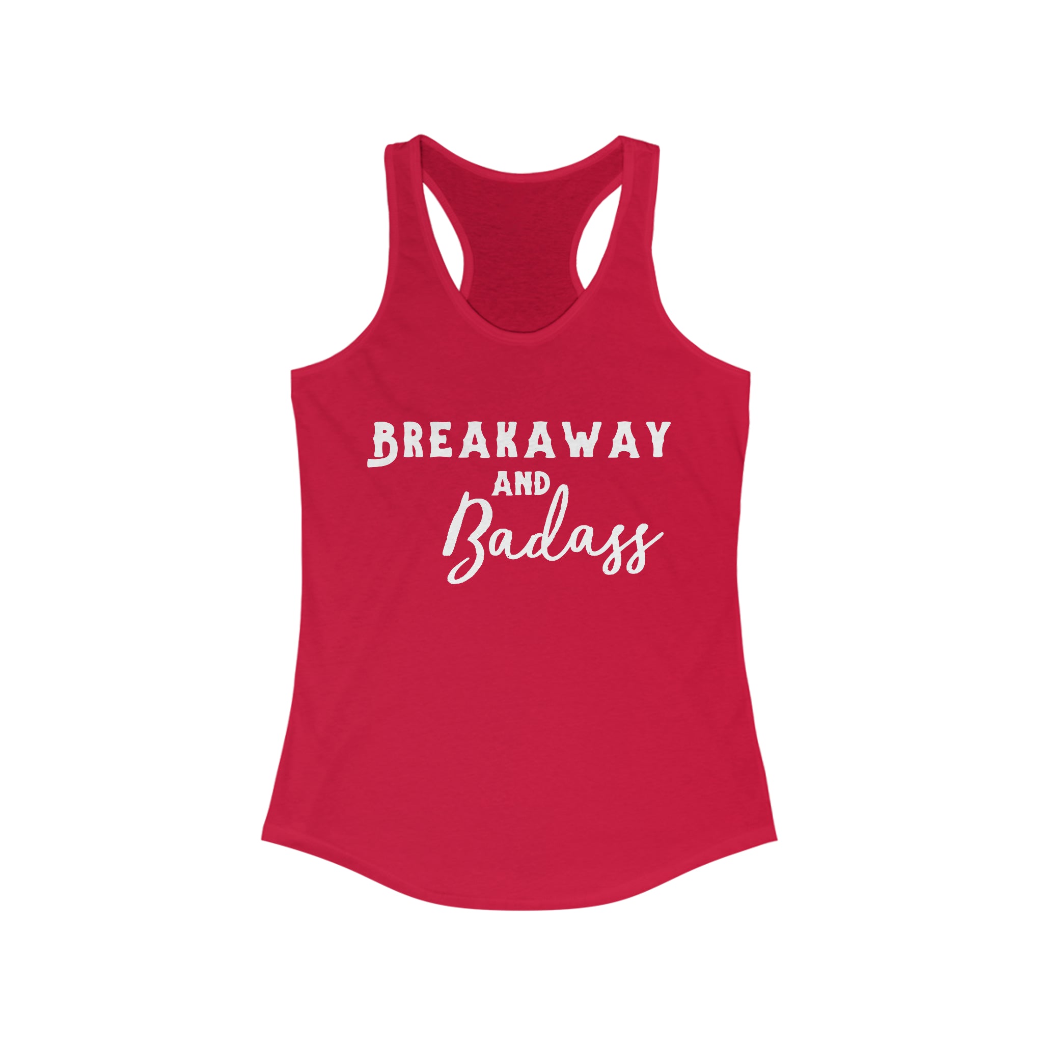 Breakaway & Badass Racerback Tank Horse Riding Discipline Tee Printify XS Solid Red