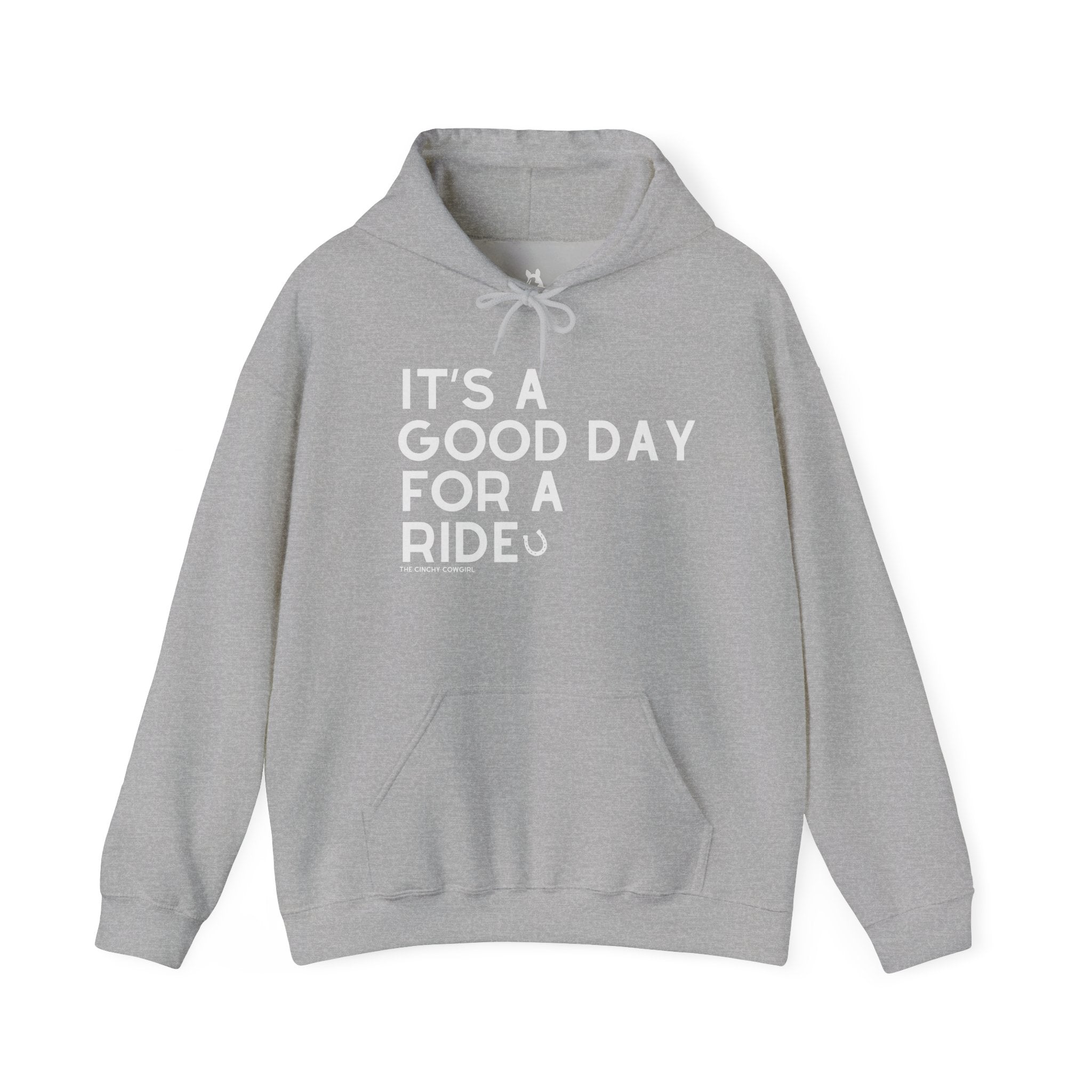 It's A Good Day For A Ride Hoodie Hoodie The Cinchy Cowgirl - Print Sport Grey S
