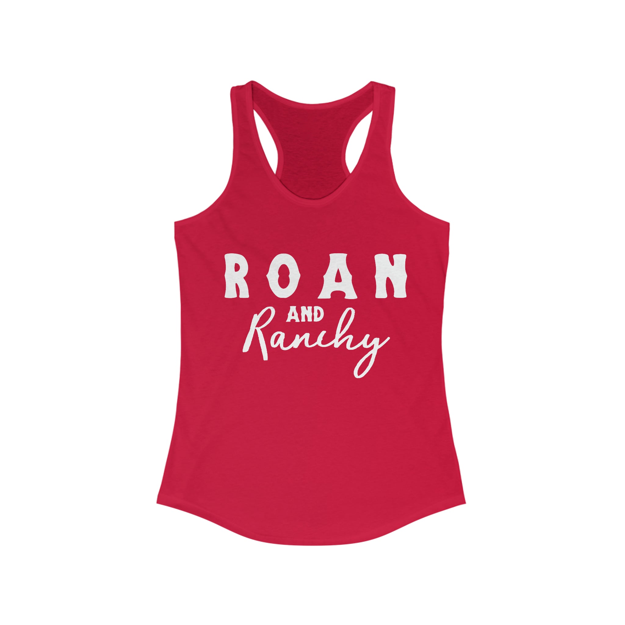 Roan & Ranchy Racerback Tank Horse Color Shirts Printify