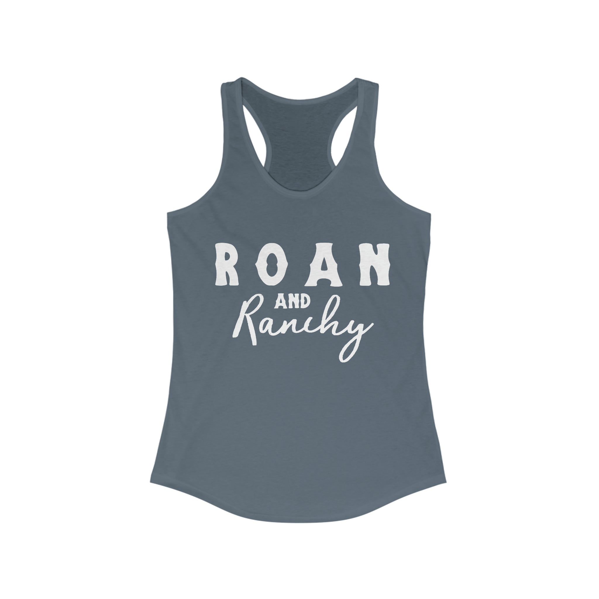 Roan & Ranchy Racerback Tank Horse Color Shirts Printify XS Solid Indigo