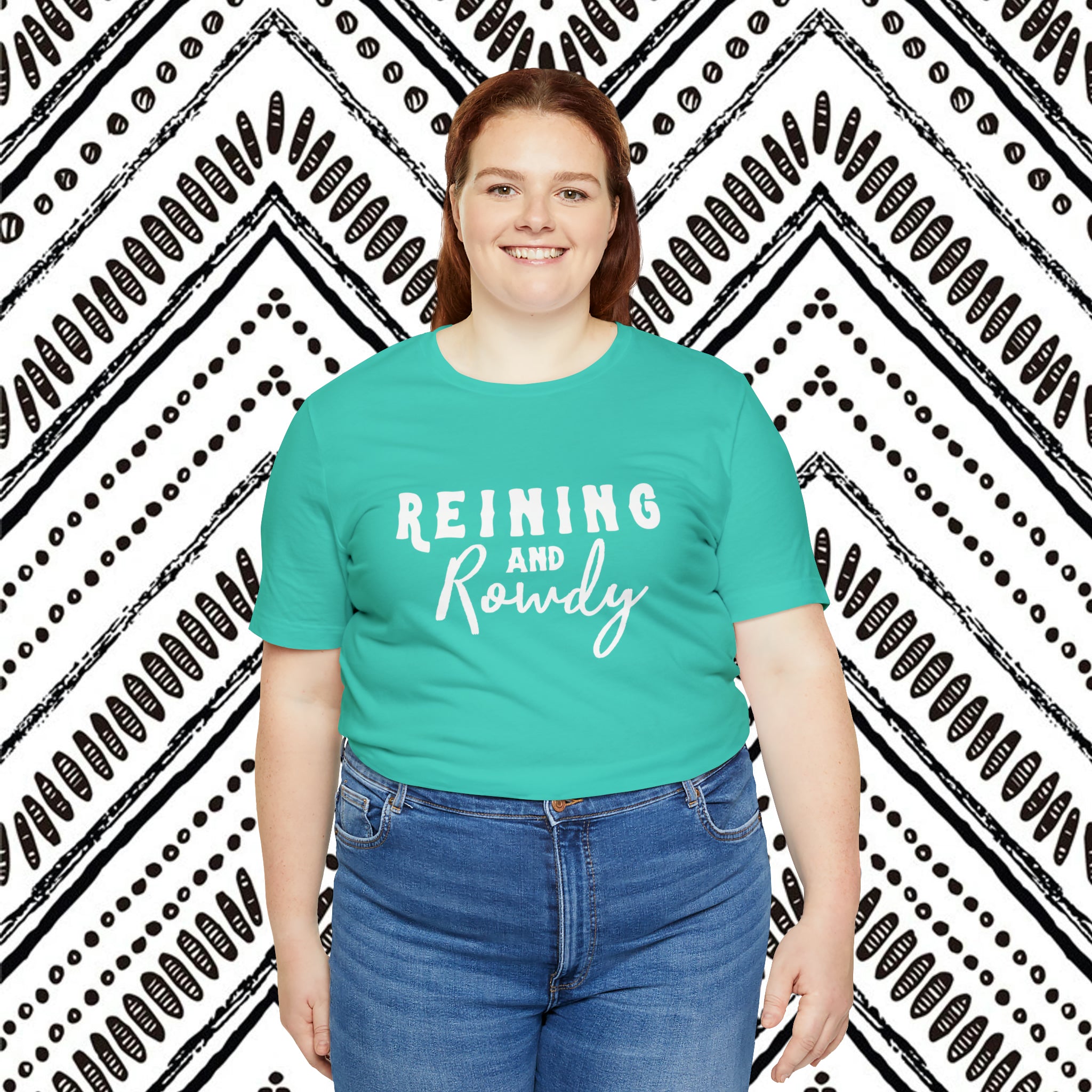 Reining & Rowdy Short Sleeve Tee Horse Riding Discipline Tee Printify