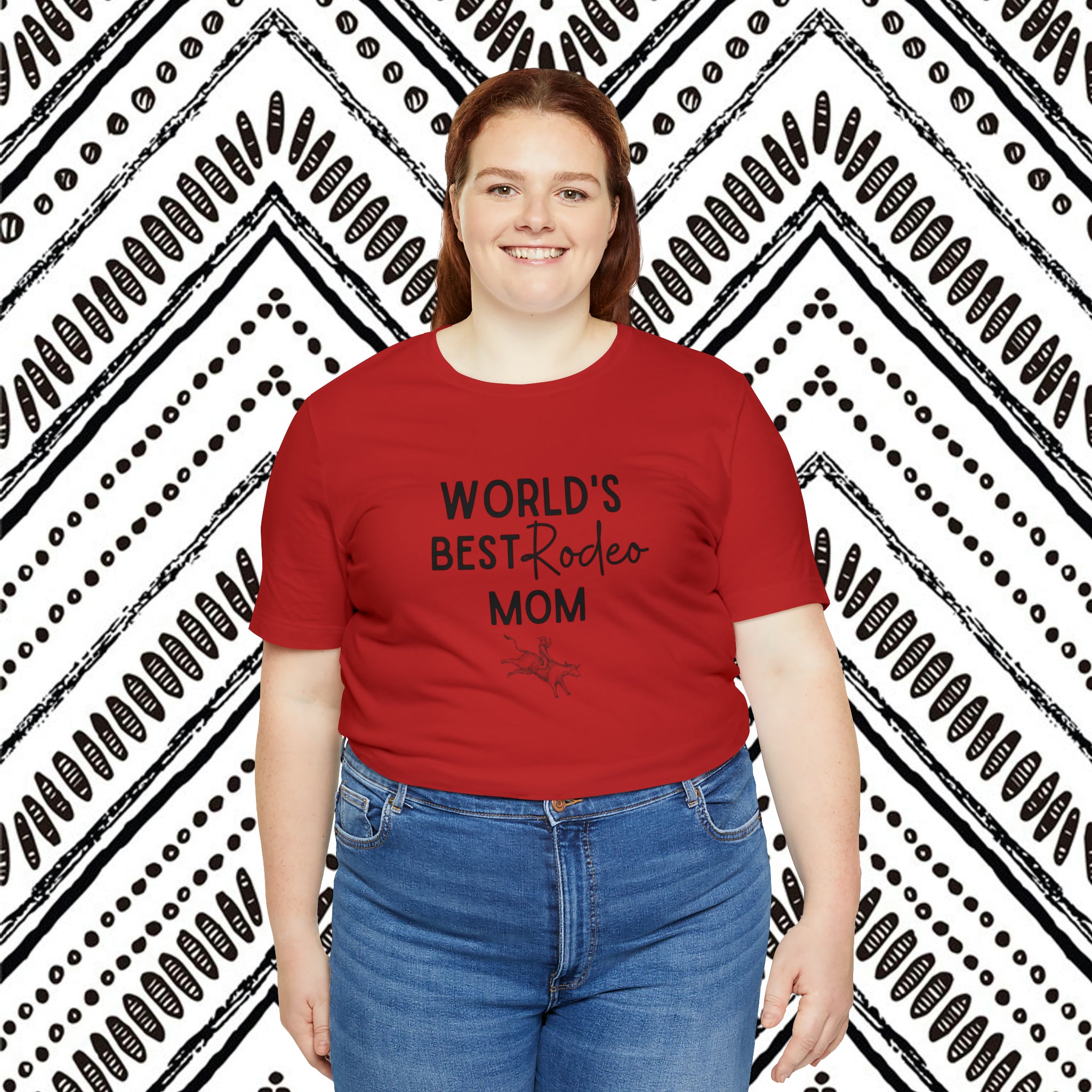 World's Best Rodeo Mom Short Sleeve Tee tcc graphic tee Printify