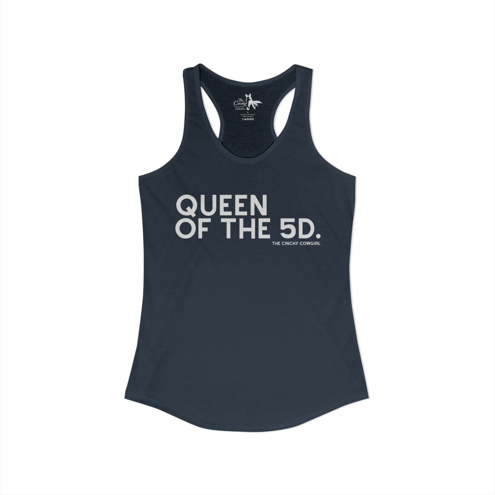 Queen Of The 5D Tank Top Tank Top The Cinchy Cowgirl - Print XS Solid Indigo