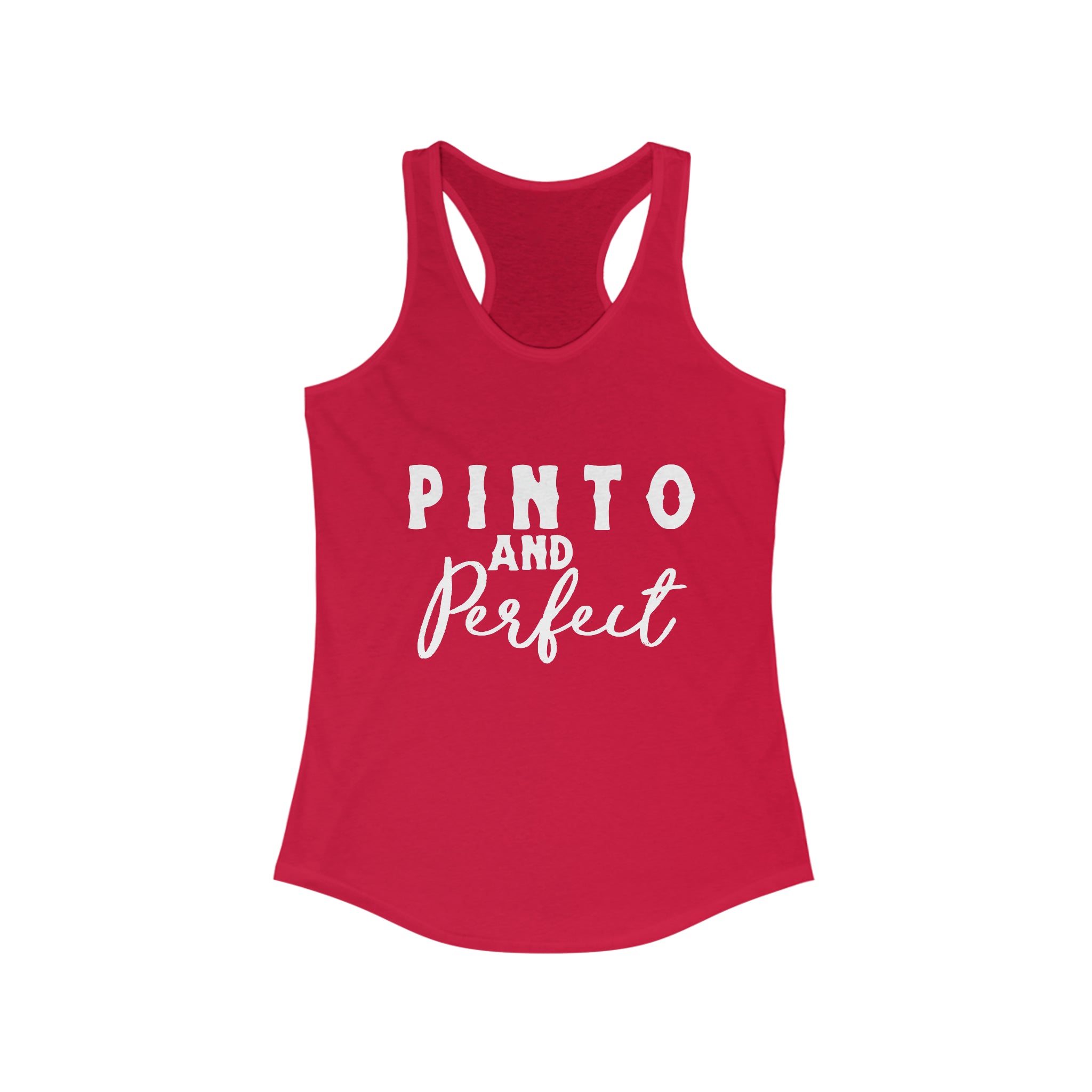 Pinto & Perfect Racerback Tank Horse Color Shirts Printify XS Solid Red
