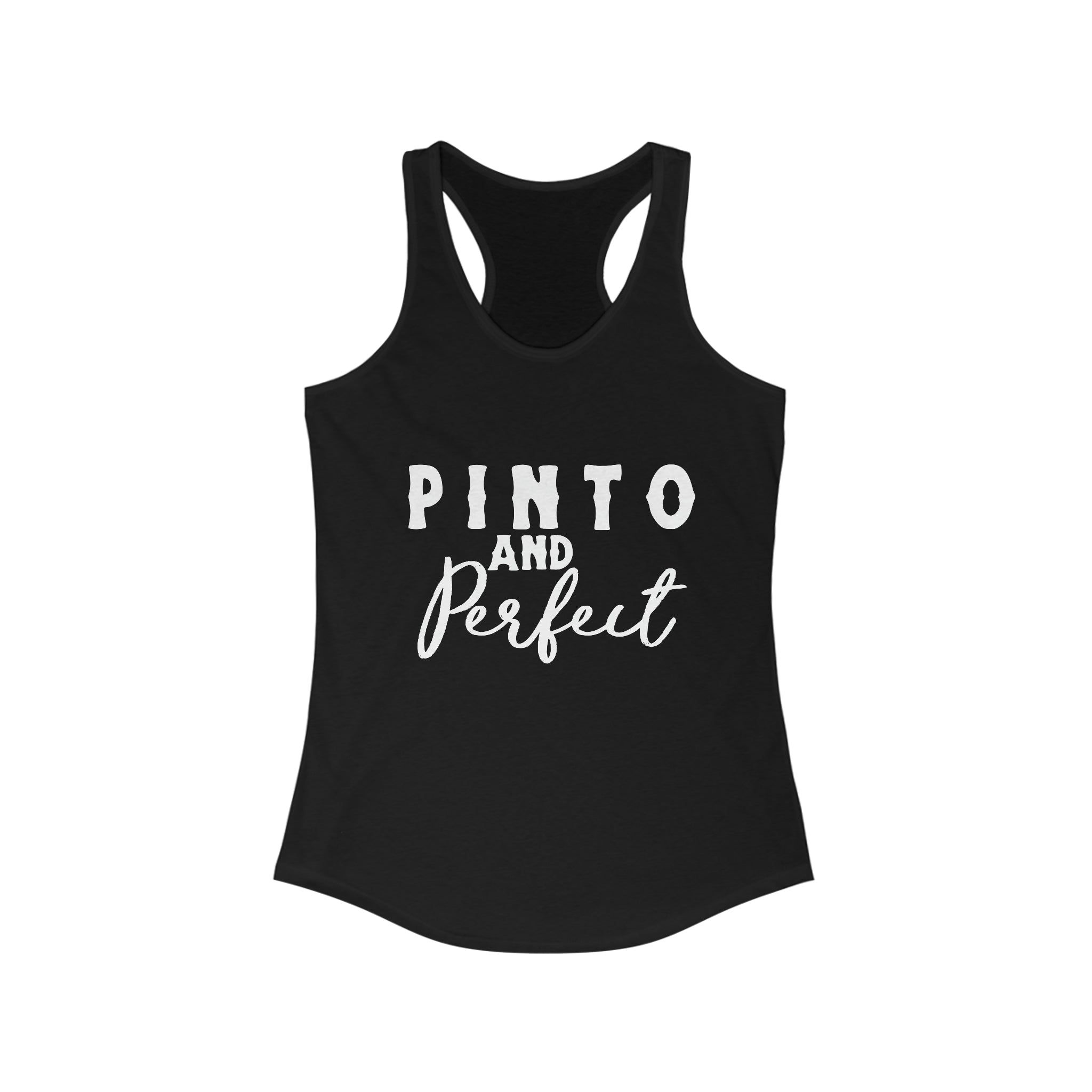 Pinto & Perfect Racerback Tank Horse Color Shirts Printify XS Solid Black