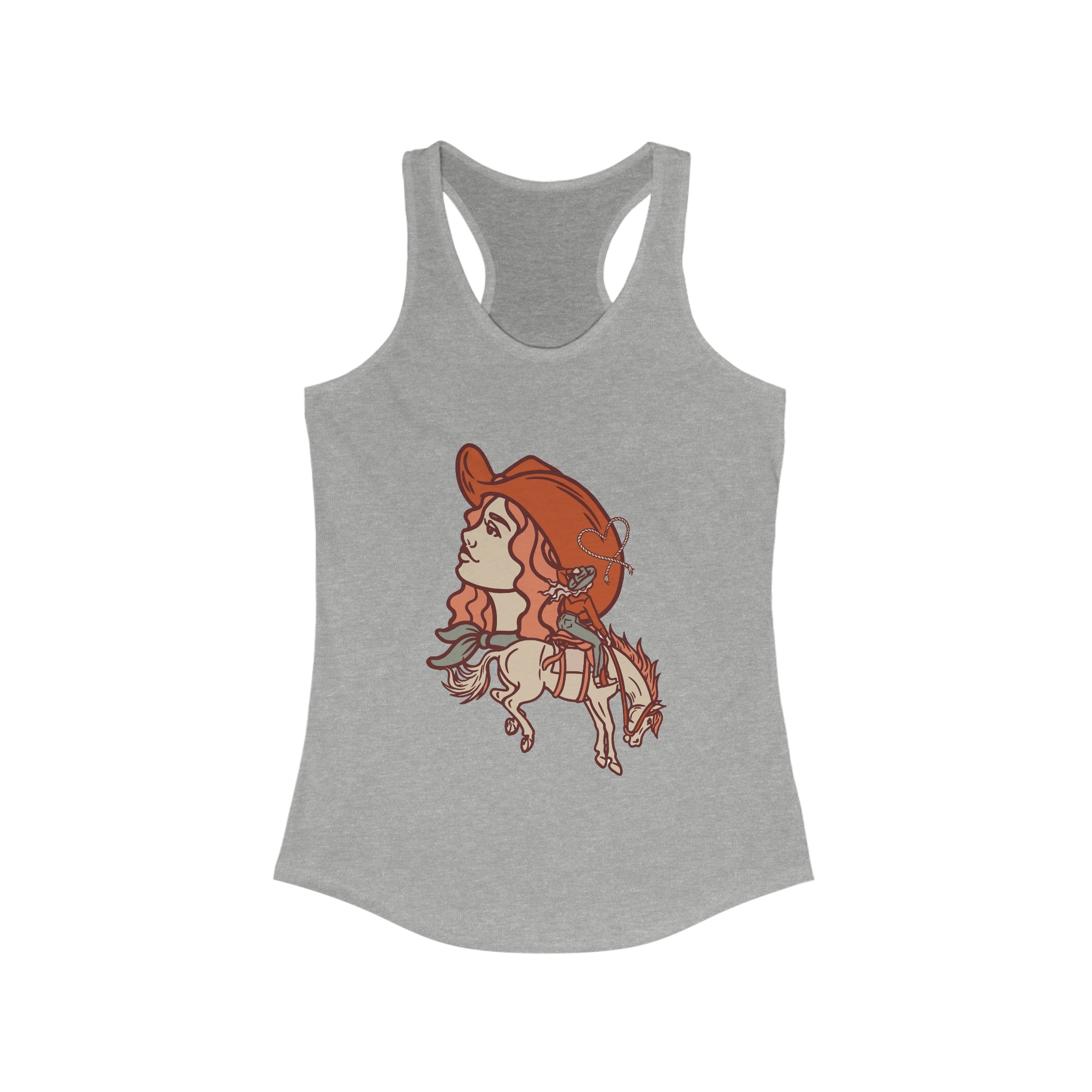 Cowgirl's Soul Racerback Tank tcc graphic tee Printify XS Heather Grey