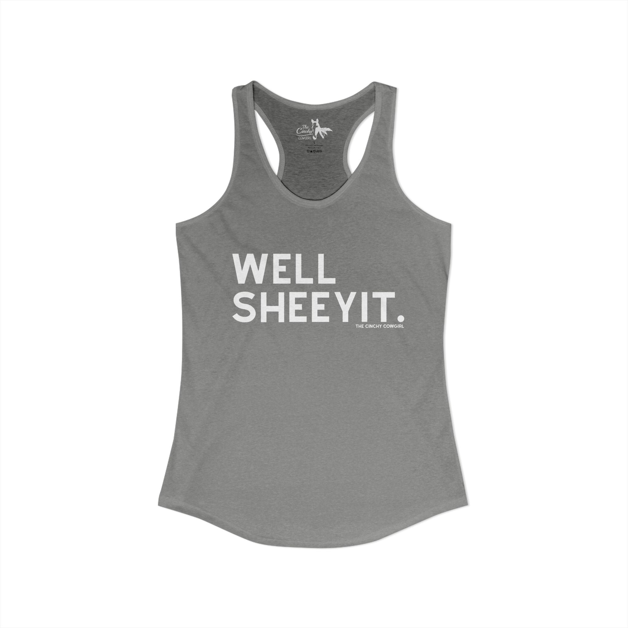 Well Sheeyit Tank Top Tank Top The Cinchy Cowgirl - Print XS Heather Grey
