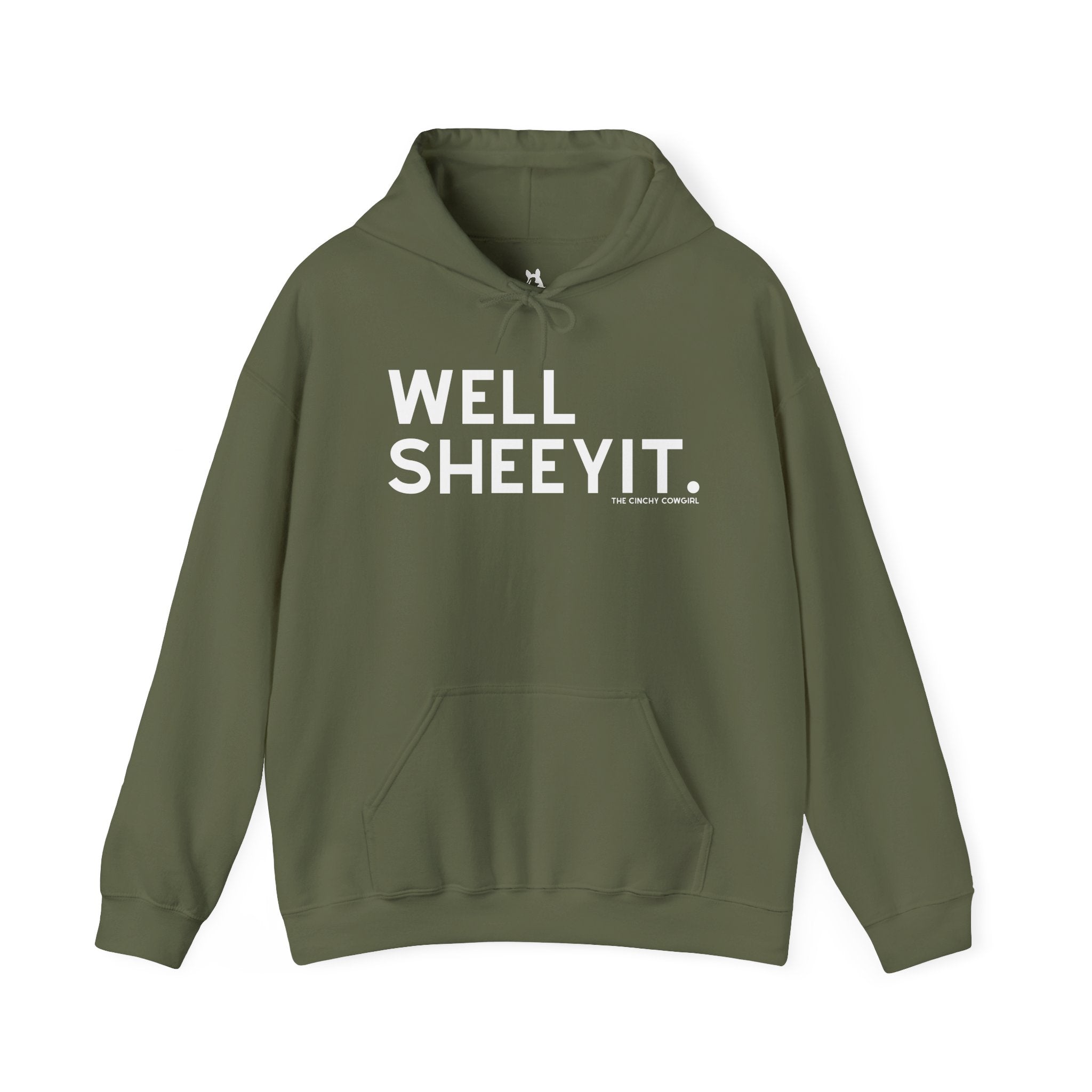 Well Sheeyit Hoodie Hoodie The Cinchy Cowgirl - Print Military Green S