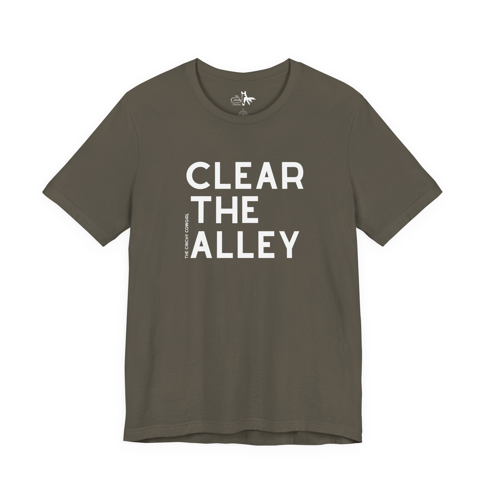Clear The Alley Short Sleeve Tee Graphic Tee The Cinchy Cowgirl - Print Army XS