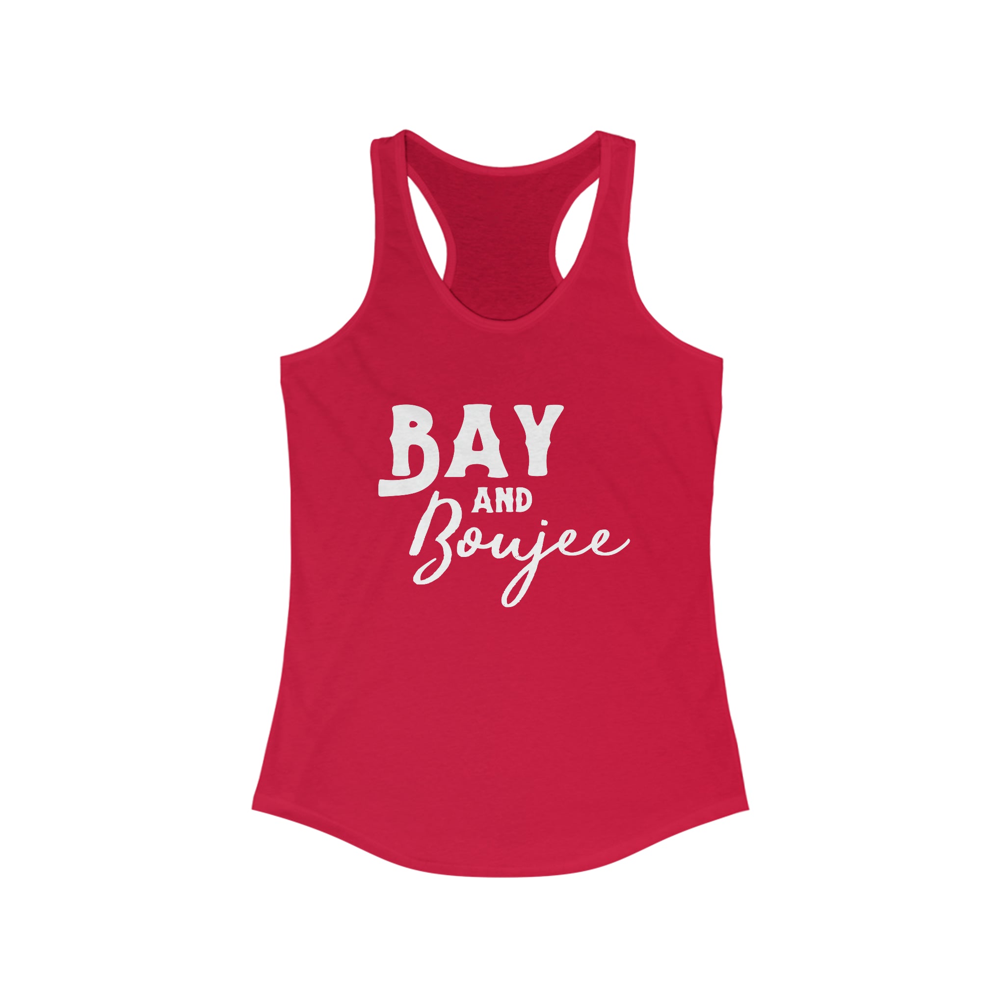 Bay & Boujee Racerback Tank Horse Color Shirts Printify XS Solid Red