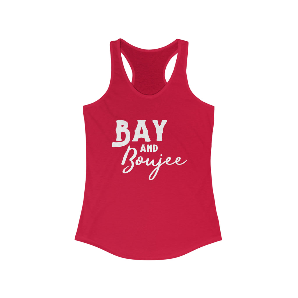 Bay & Boujee Racerback Tank Horse Color Shirts Printify XS Solid Red 