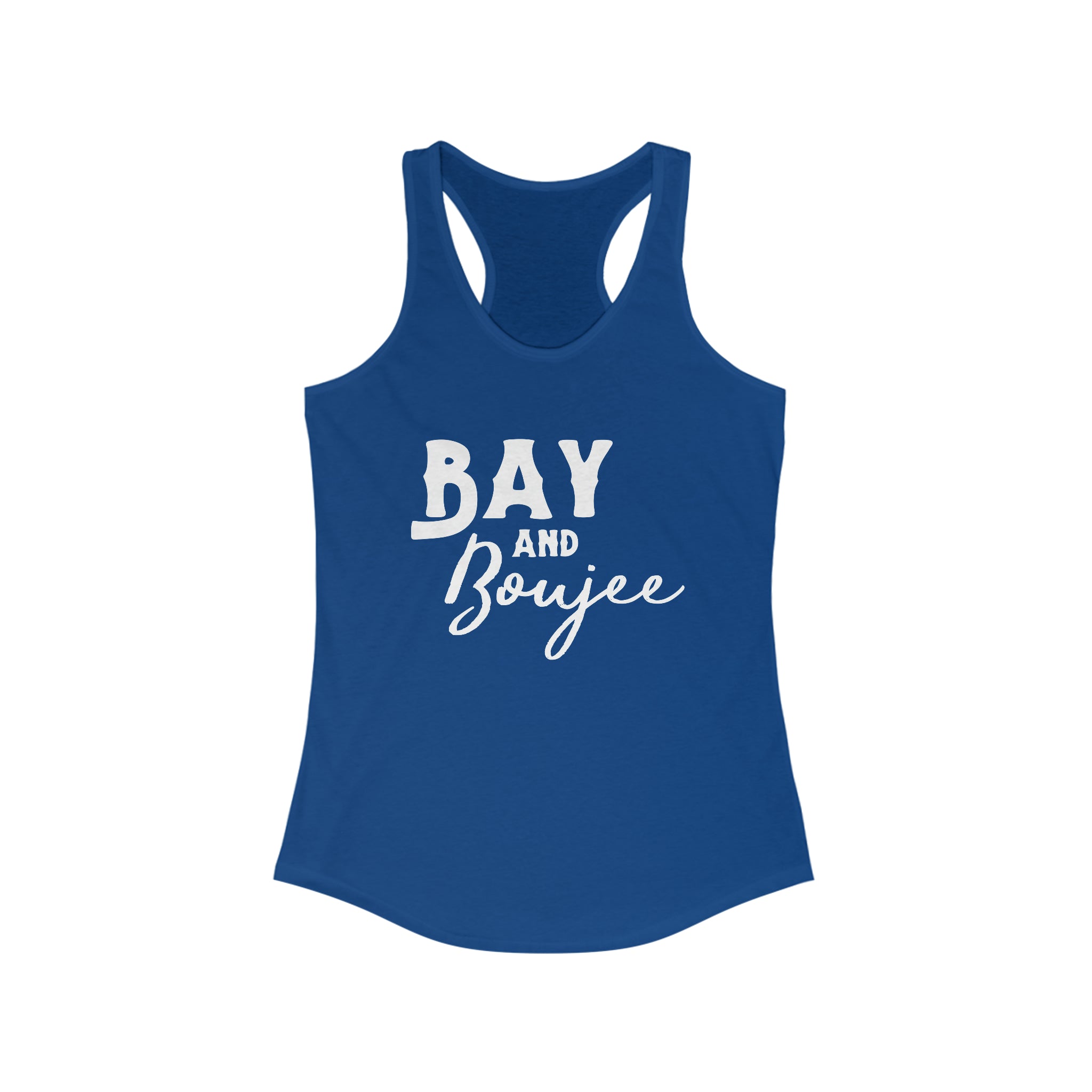 Bay & Boujee Racerback Tank Horse Color Shirts Printify XS Solid Royal