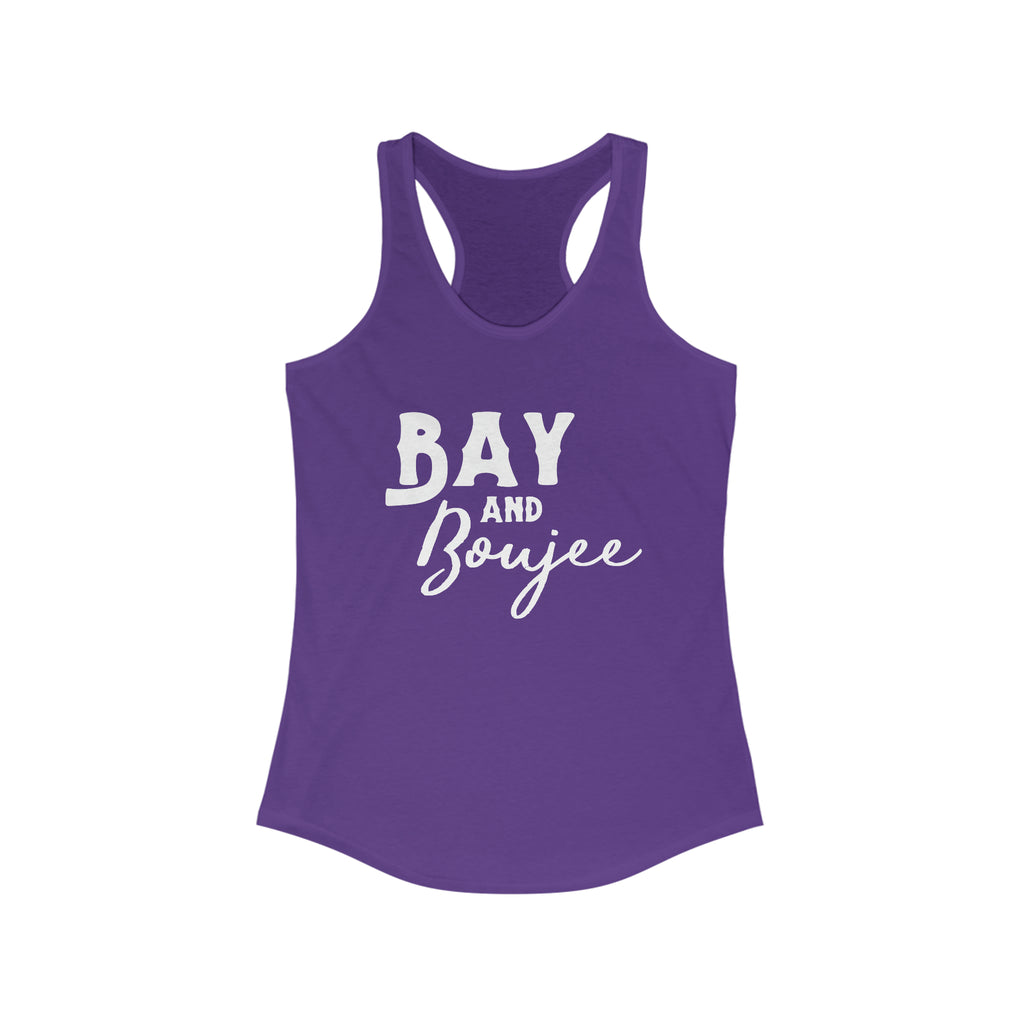 Bay & Boujee Racerback Tank Horse Color Shirts Printify XS Solid Purple Rush 