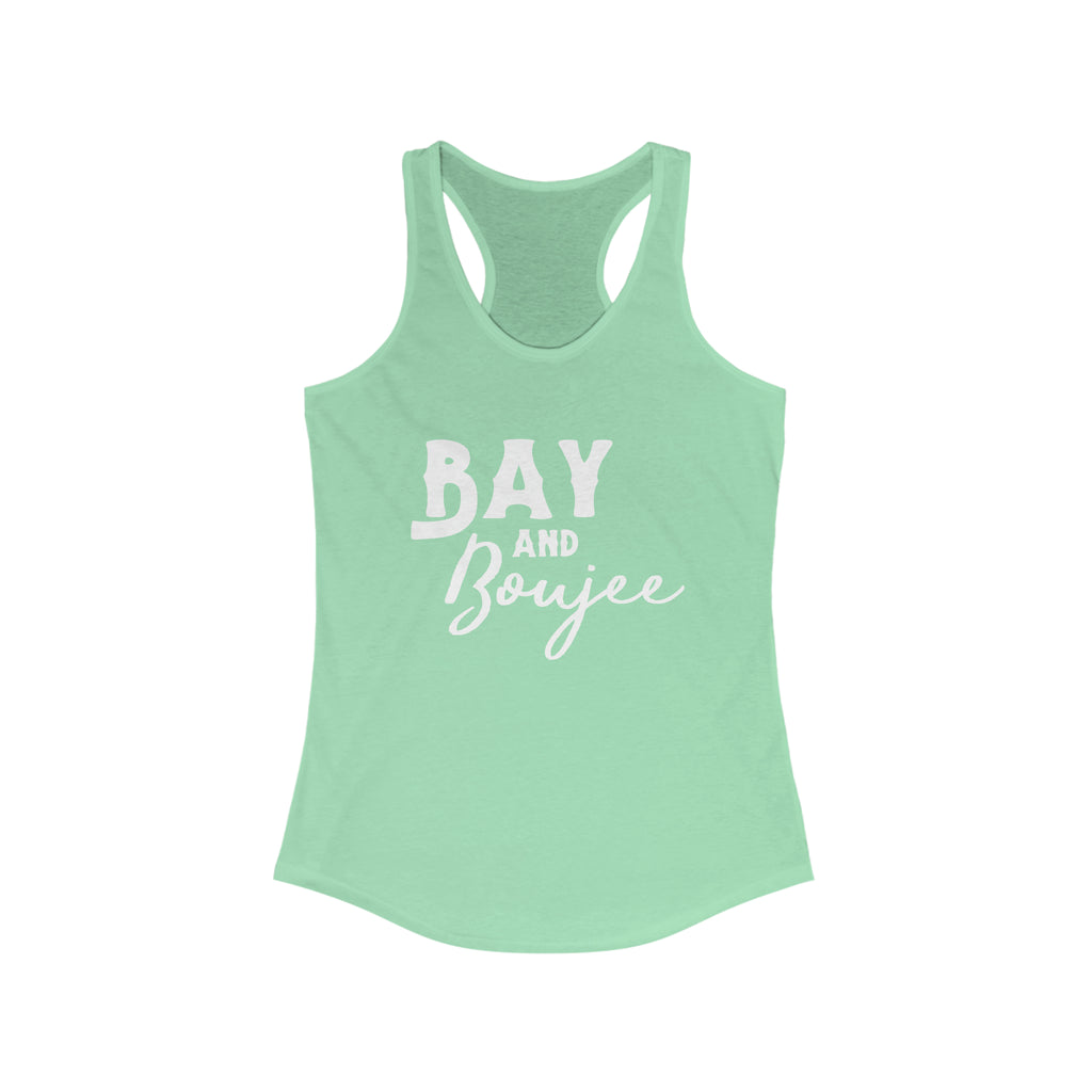 Bay & Boujee Racerback Tank Horse Color Shirts Printify XS Solid Mint 