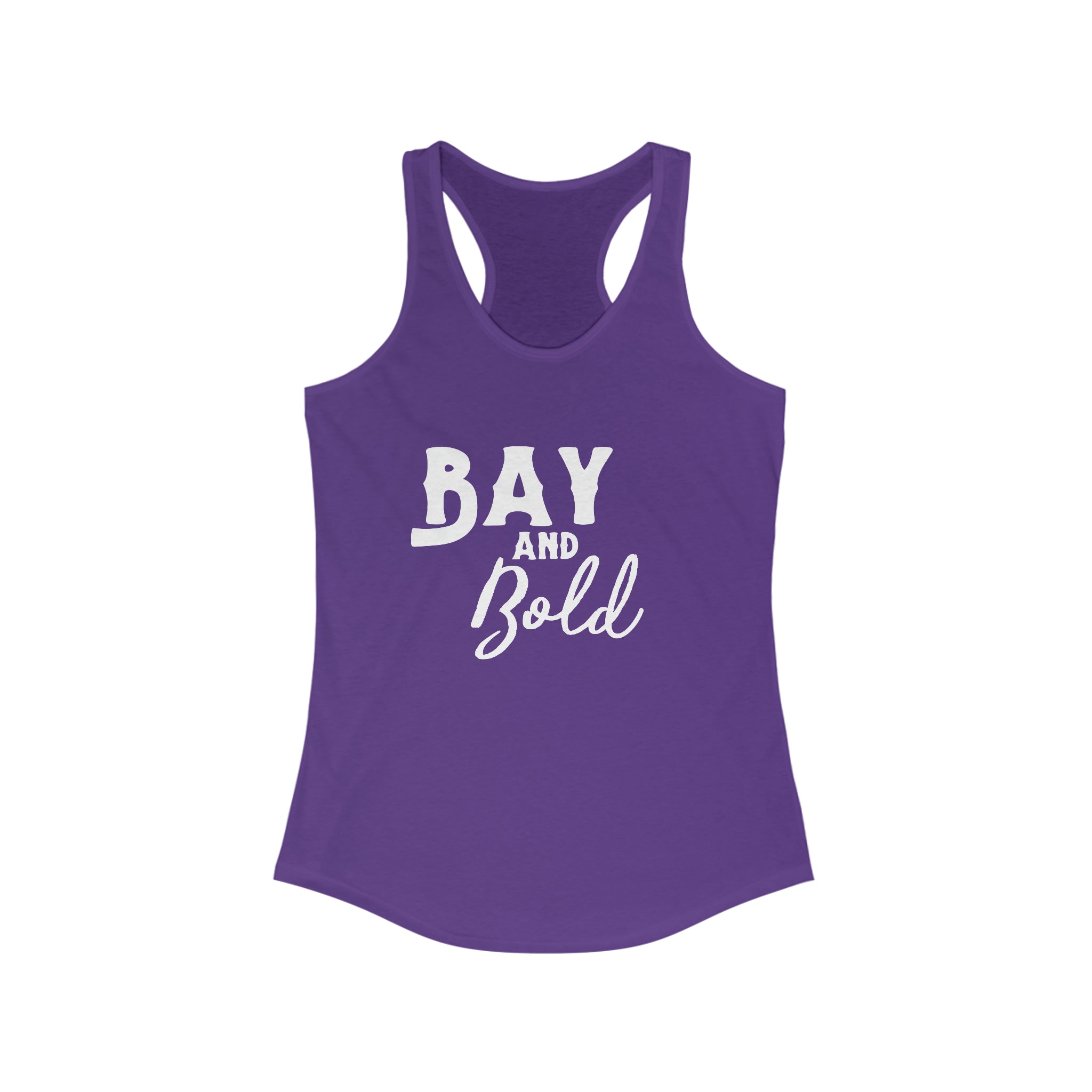 Bay & Bold Racerback Tank Horse Color Shirts Printify XS Solid Purple Rush