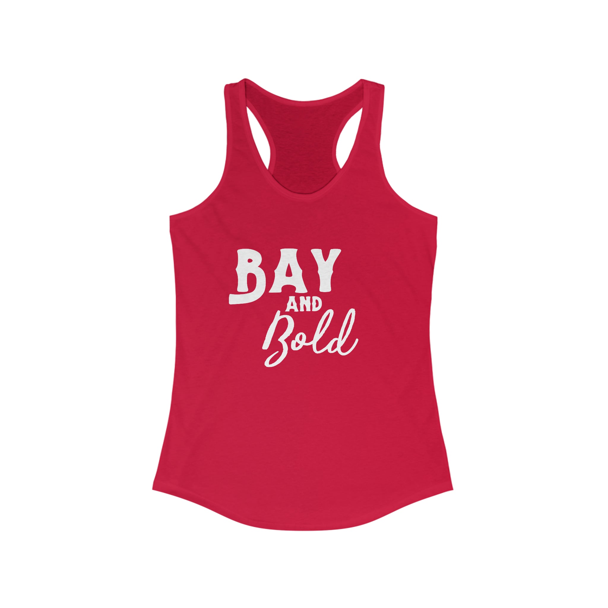 Bay & Bold Racerback Tank Horse Color Shirts Printify XS Solid Red