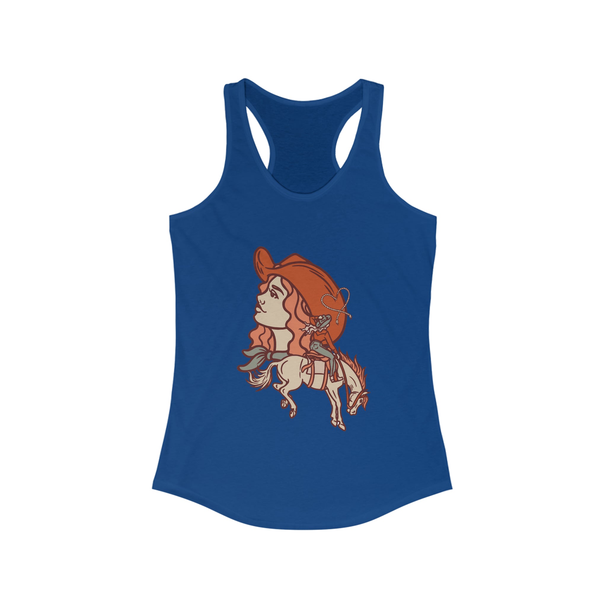 Cowgirl's Soul Racerback Tank tcc graphic tee Printify XS Solid Royal
