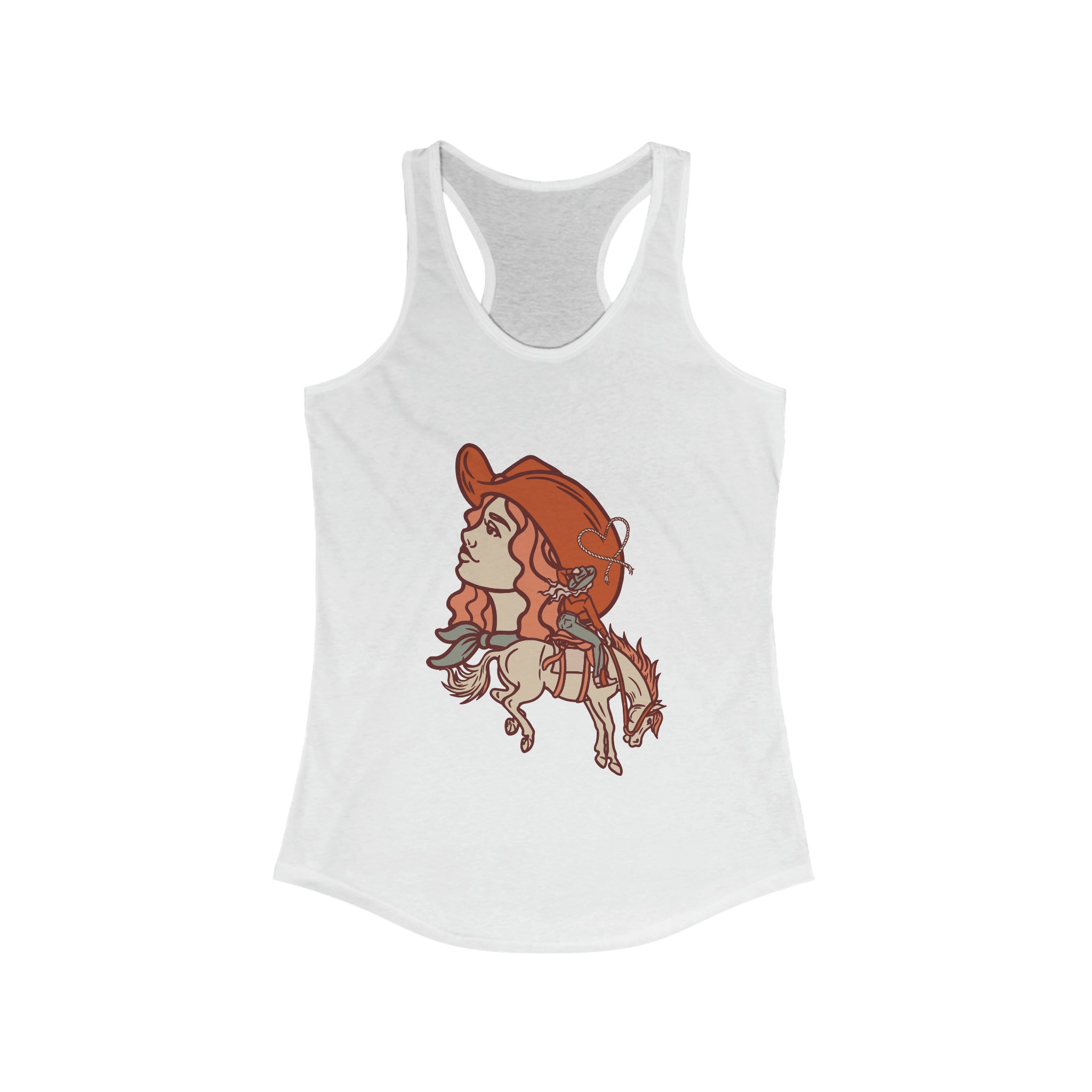 Cowgirl's Soul Racerback Tank tcc graphic tee Printify XS Solid White