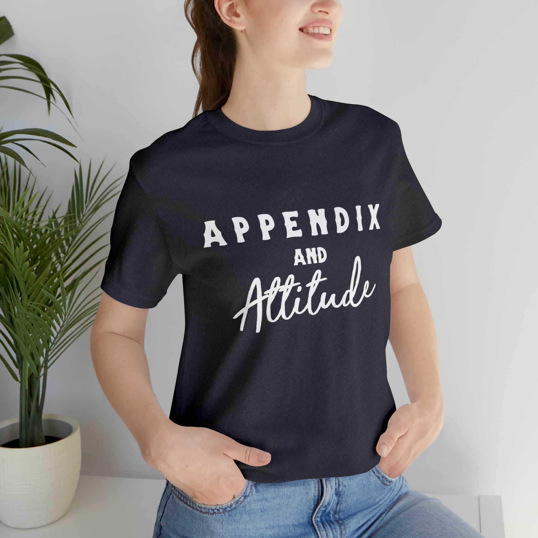 Appendix & Attitude Short Sleeve Tee T-Shirt Printify Heather Navy XS