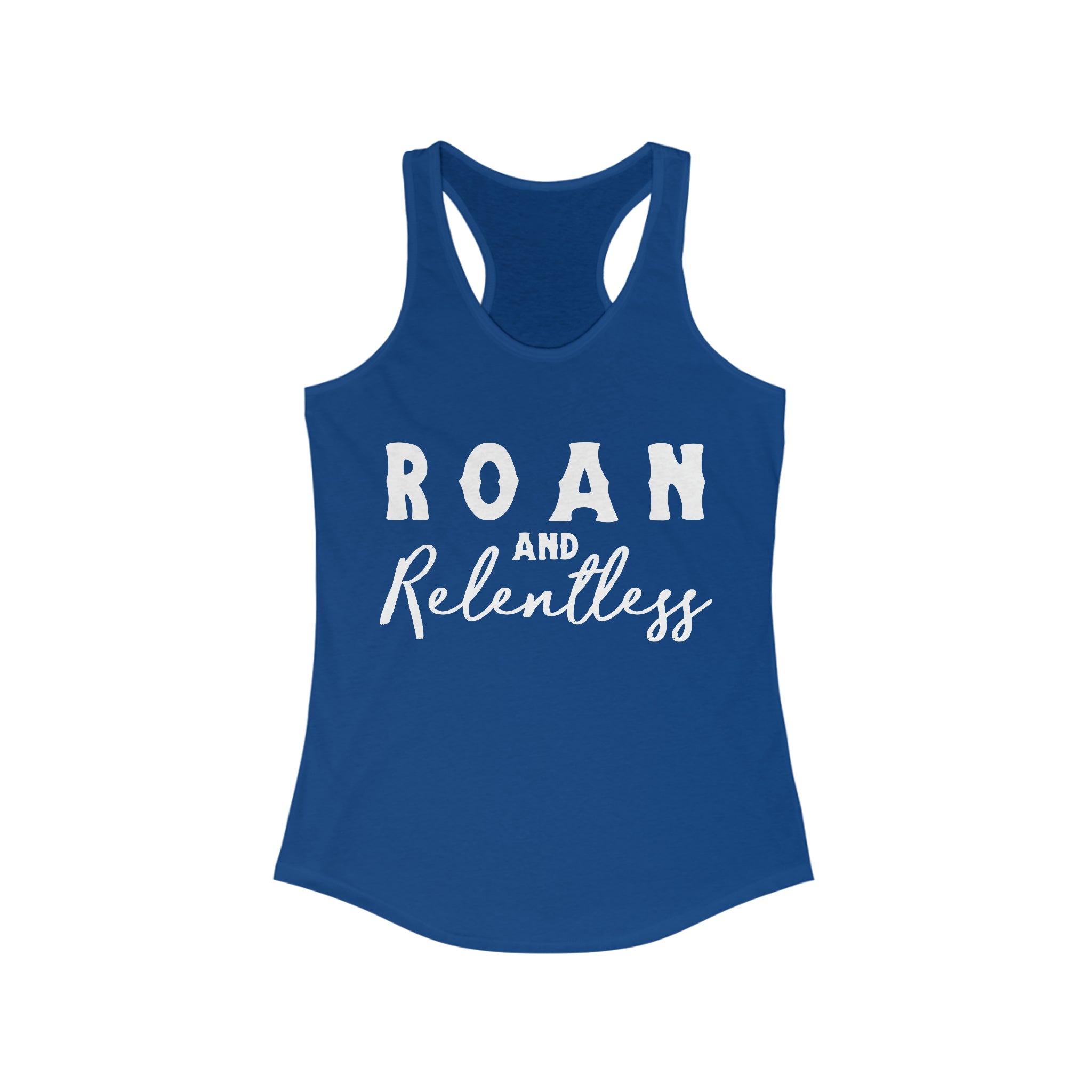 Roan & Relentless Racerback Tank Horse Color Shirts Printify XS Solid Royal