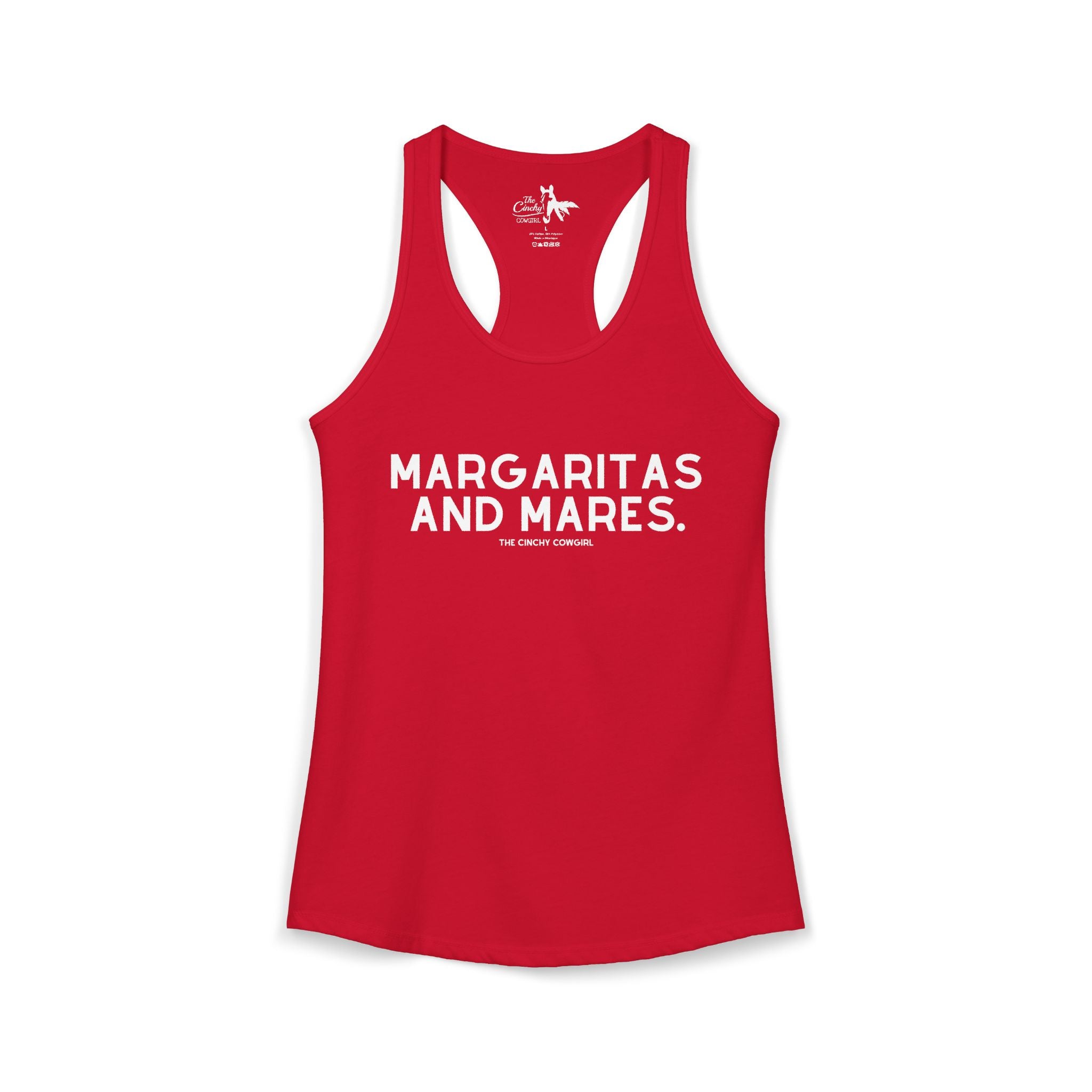 Margaritas & Mares Tank Top Tank Top The Cinchy Cowgirl - Print XS Solid Red